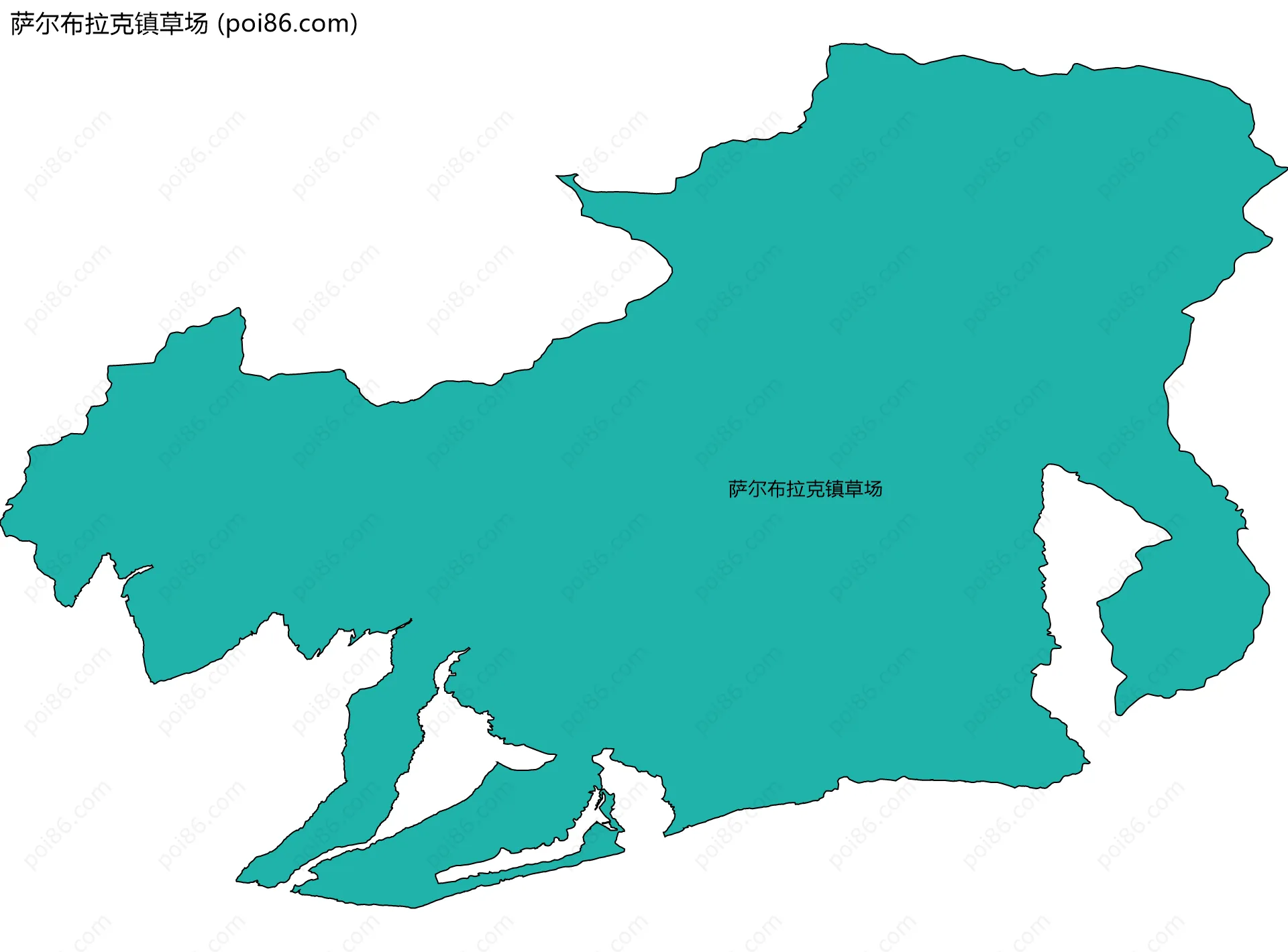 萨尔布拉克镇草场边界地图