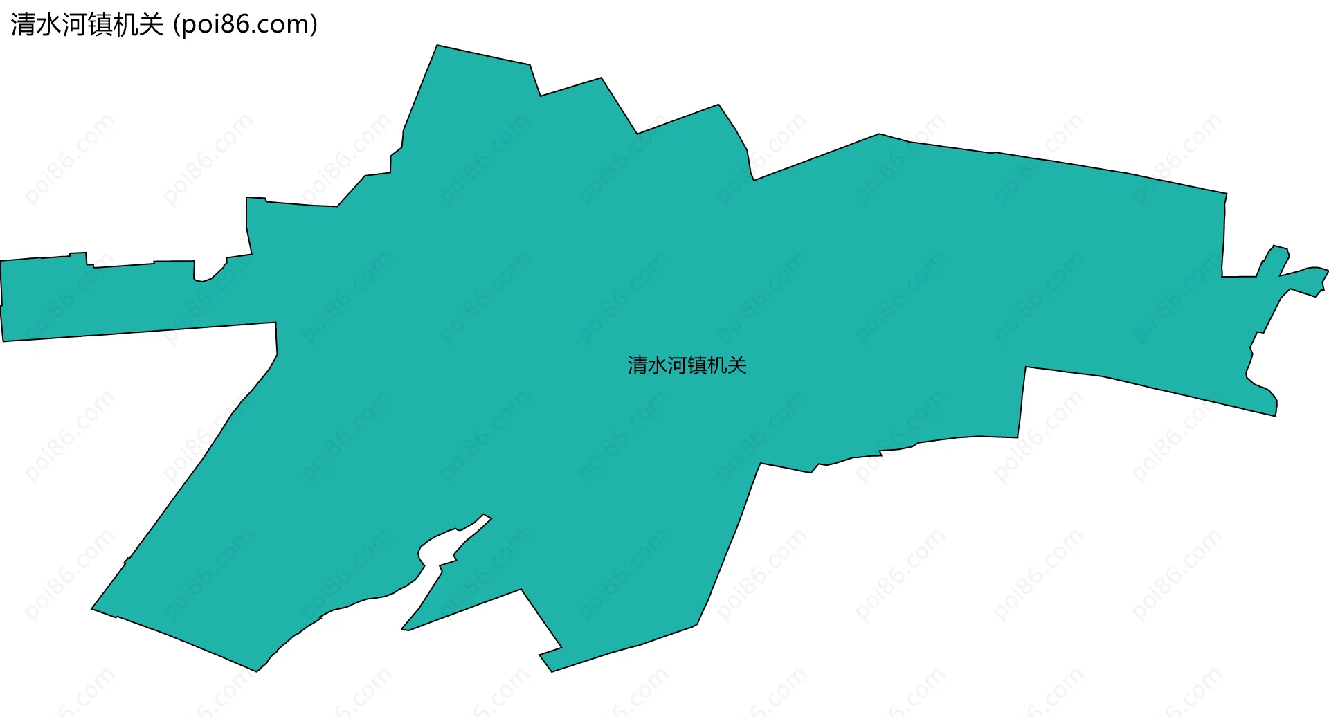 清水河镇机关边界地图