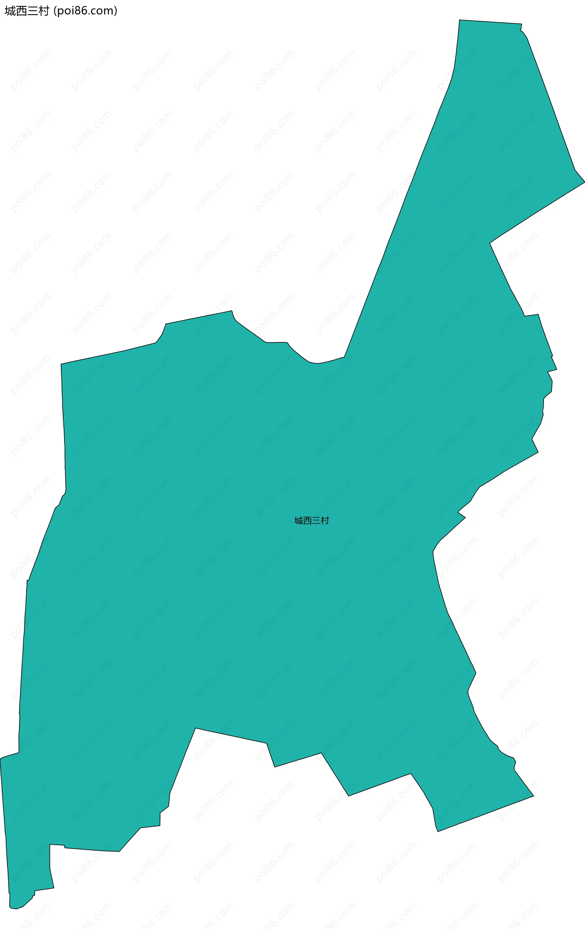 城西三村边界地图