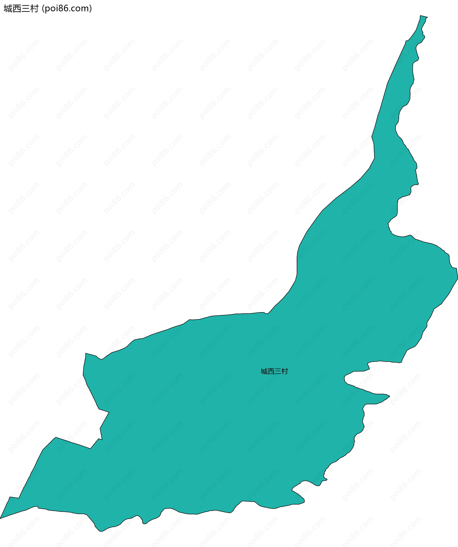 城西三村边界地图