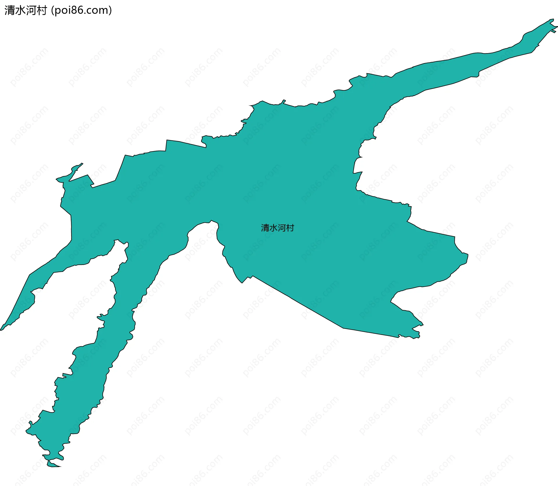 清水河村边界地图