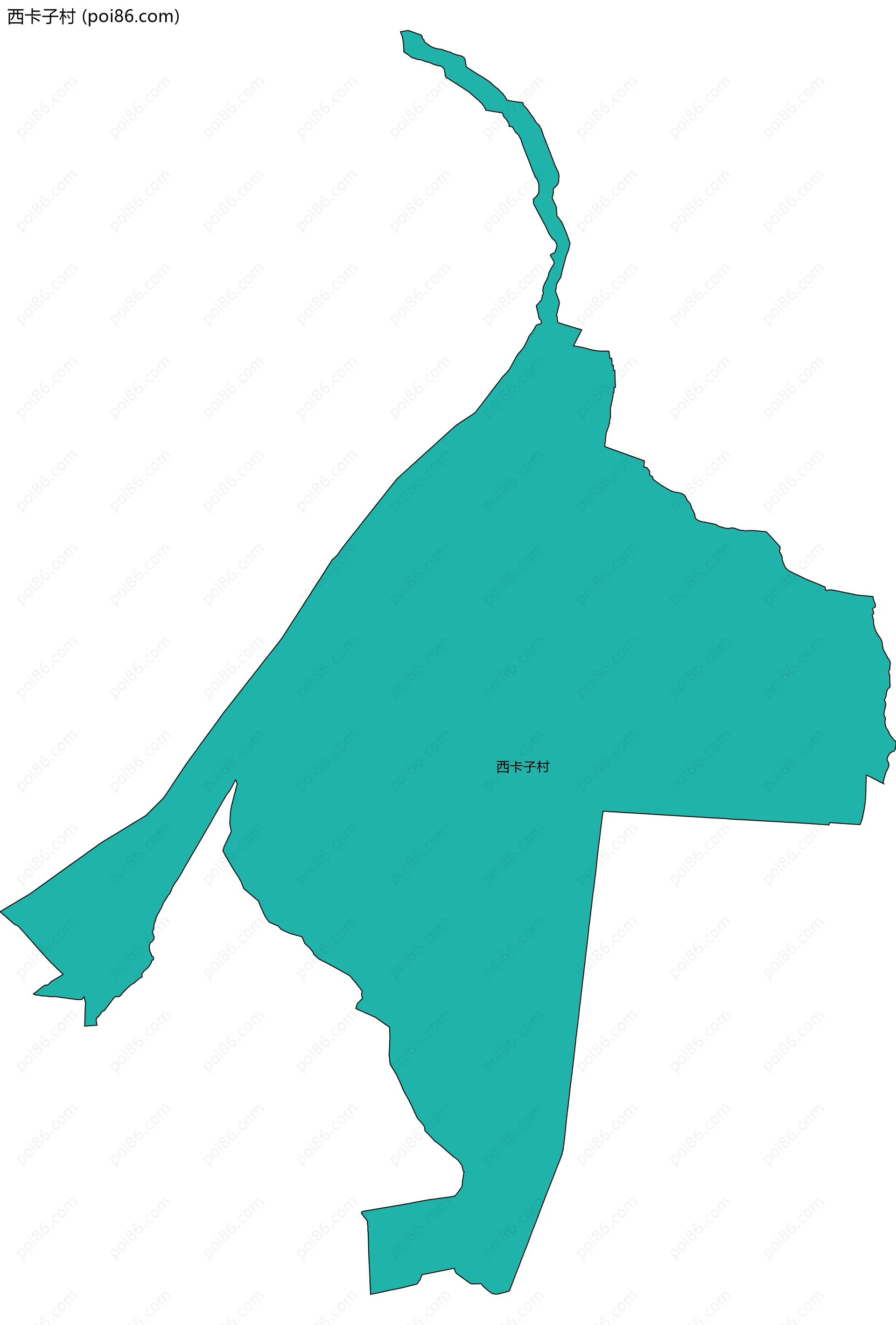 西卡子村边界地图