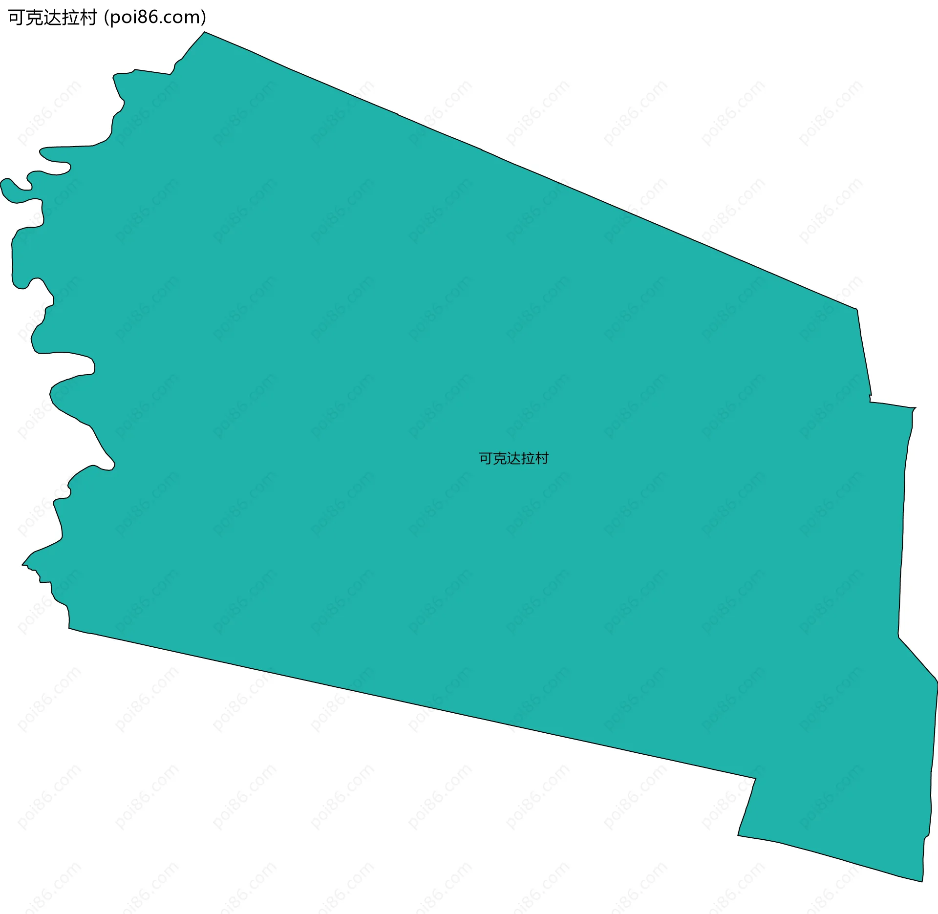 可克达拉村边界地图