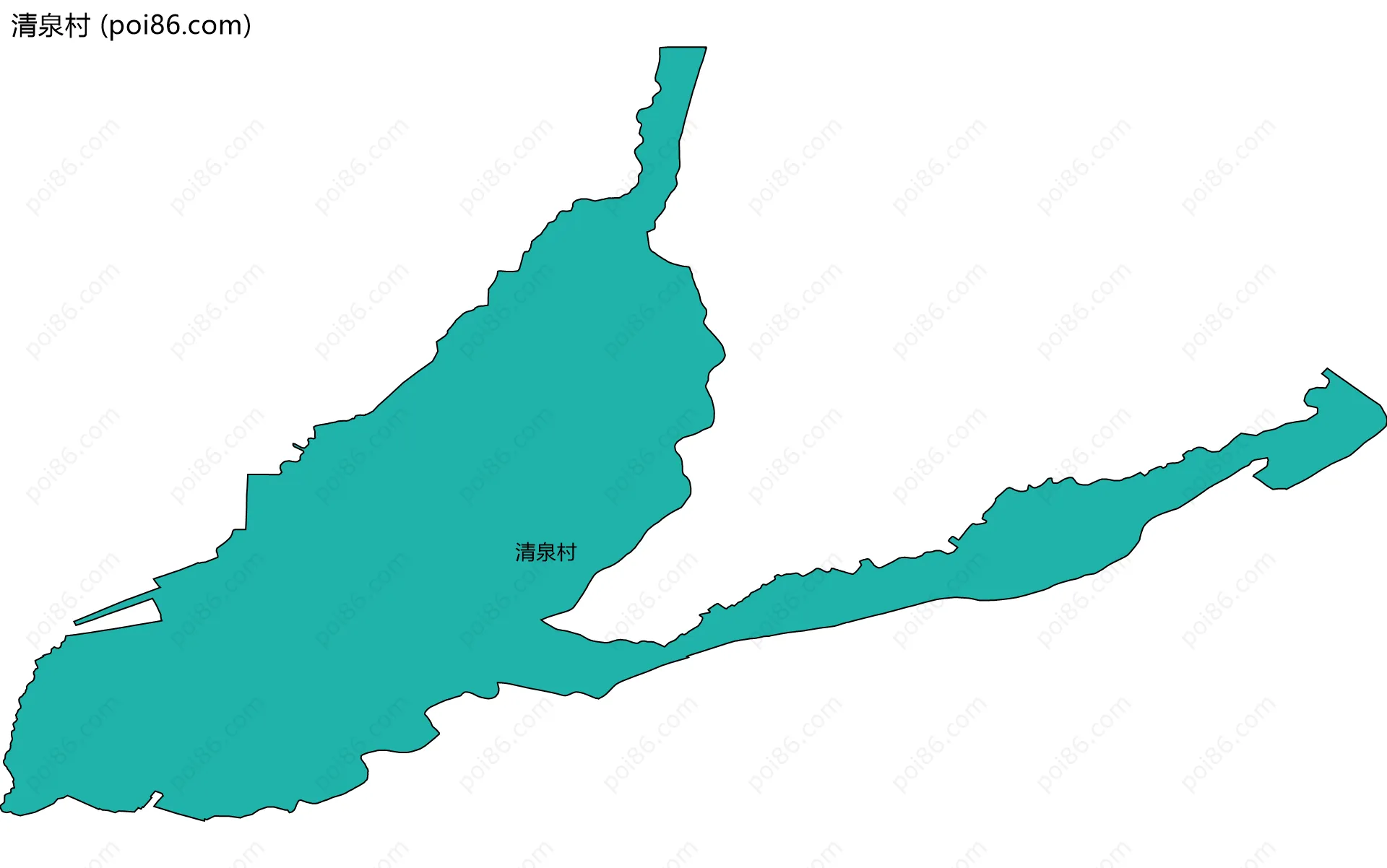 清泉村边界地图