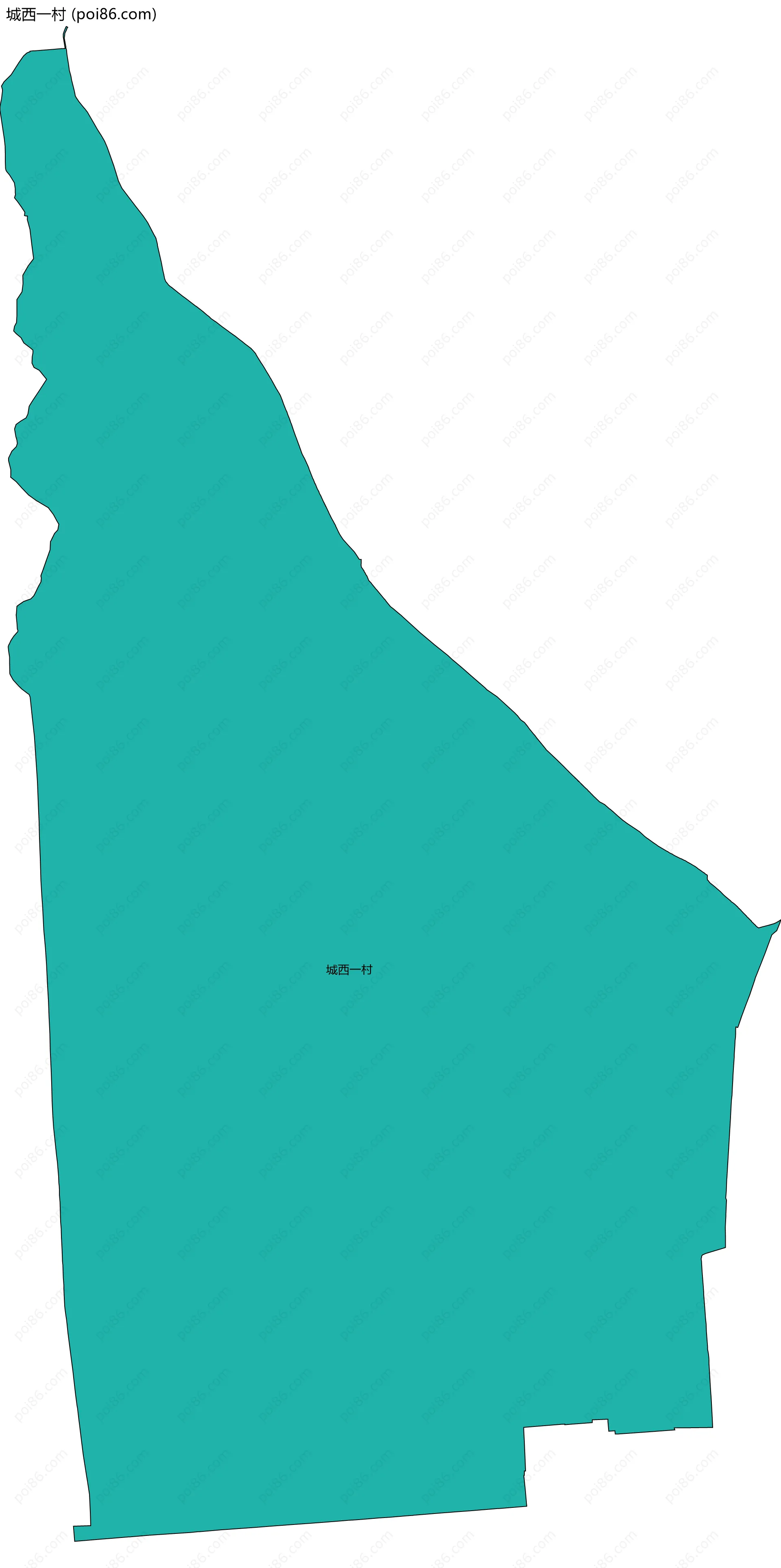 城西一村边界地图