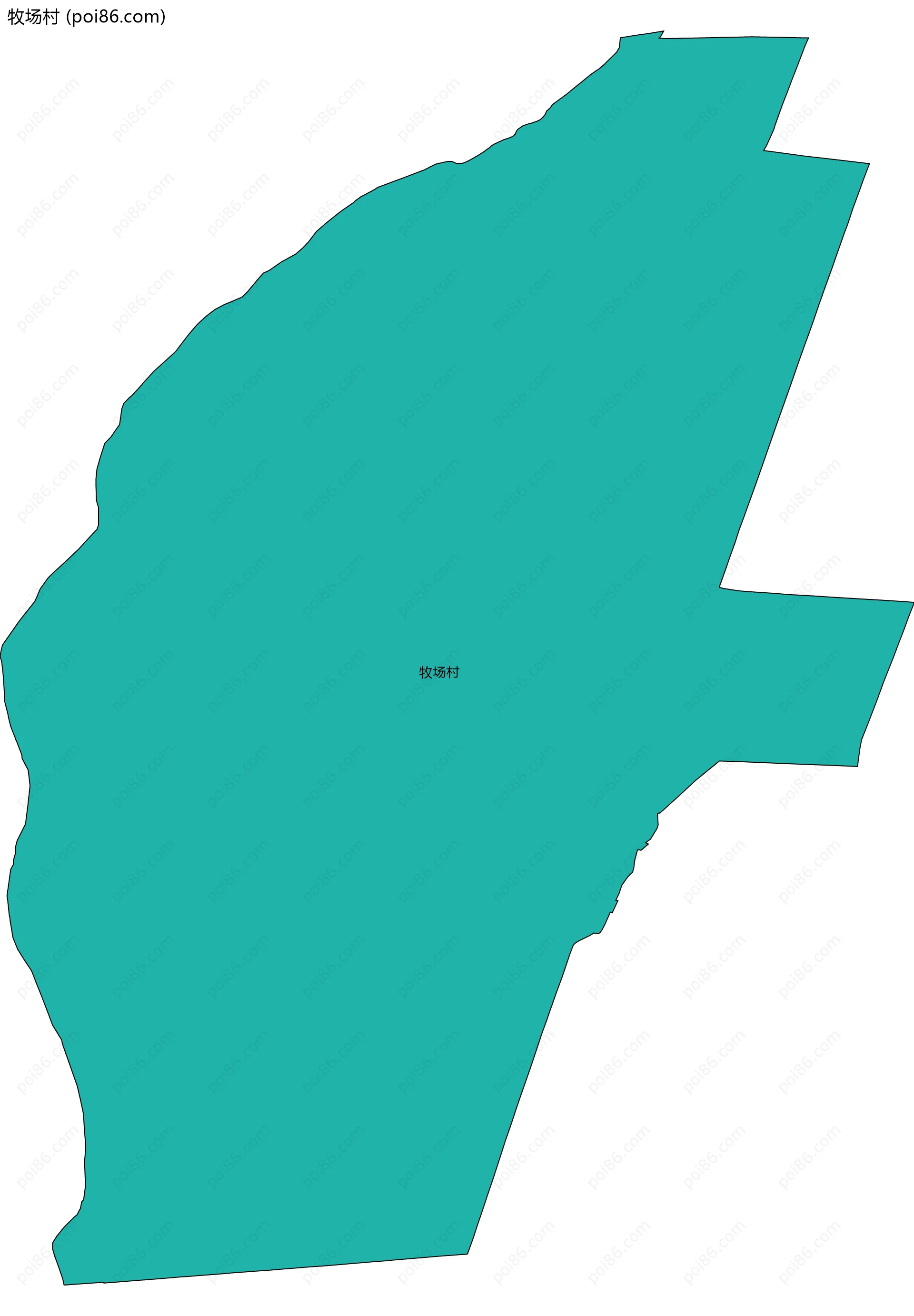牧场村边界地图