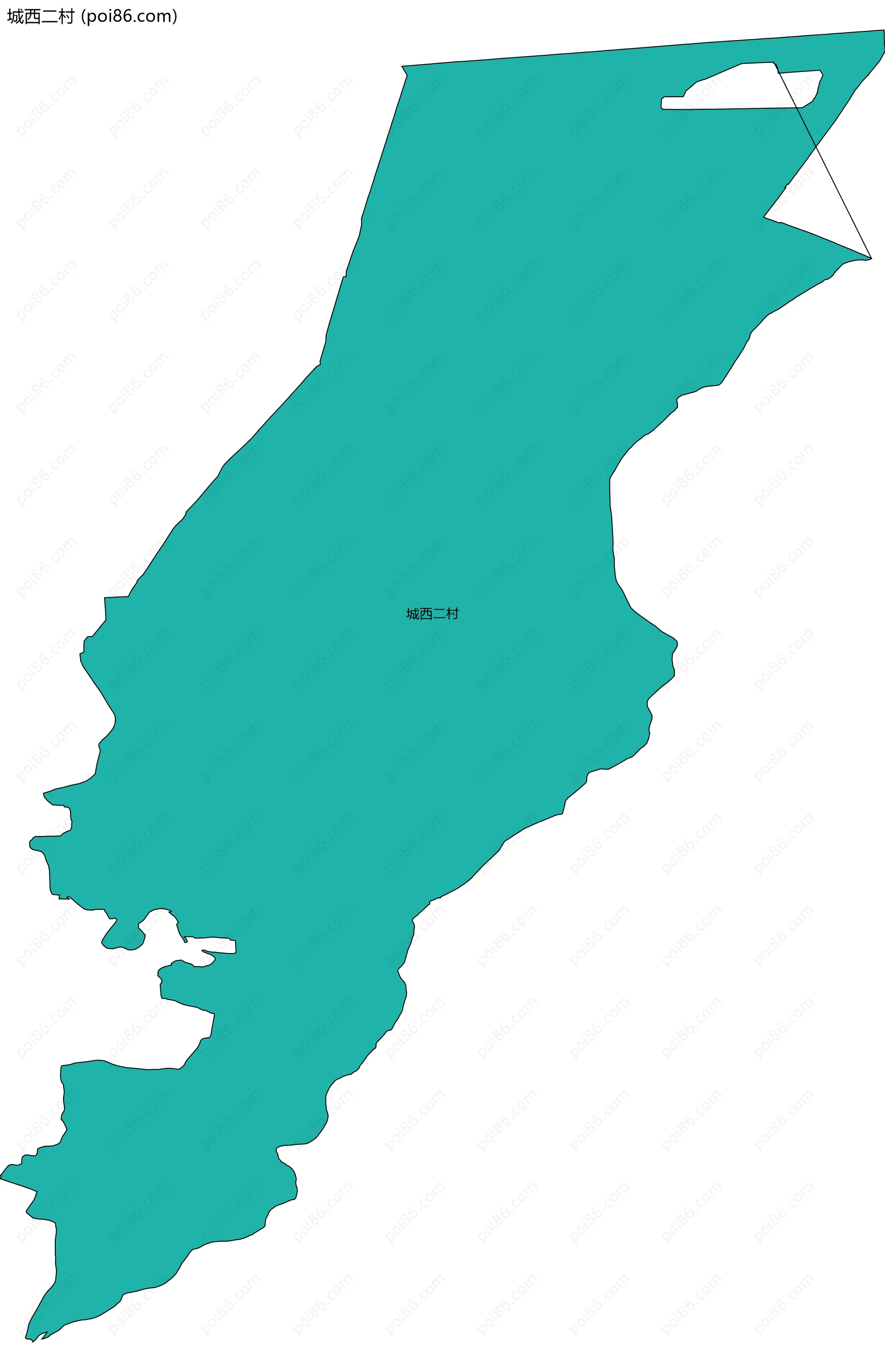 城西二村边界地图