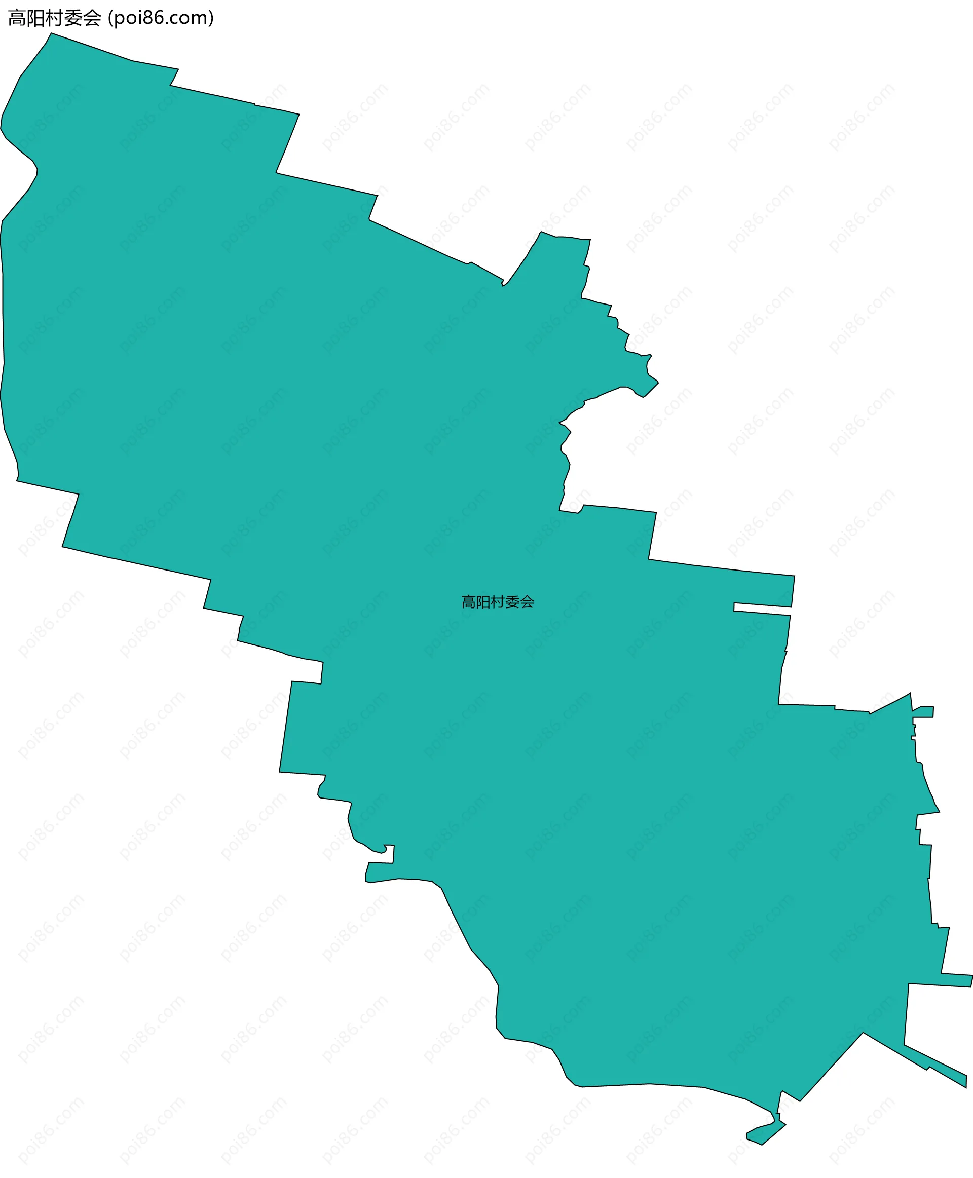 高阳村委会边界地图