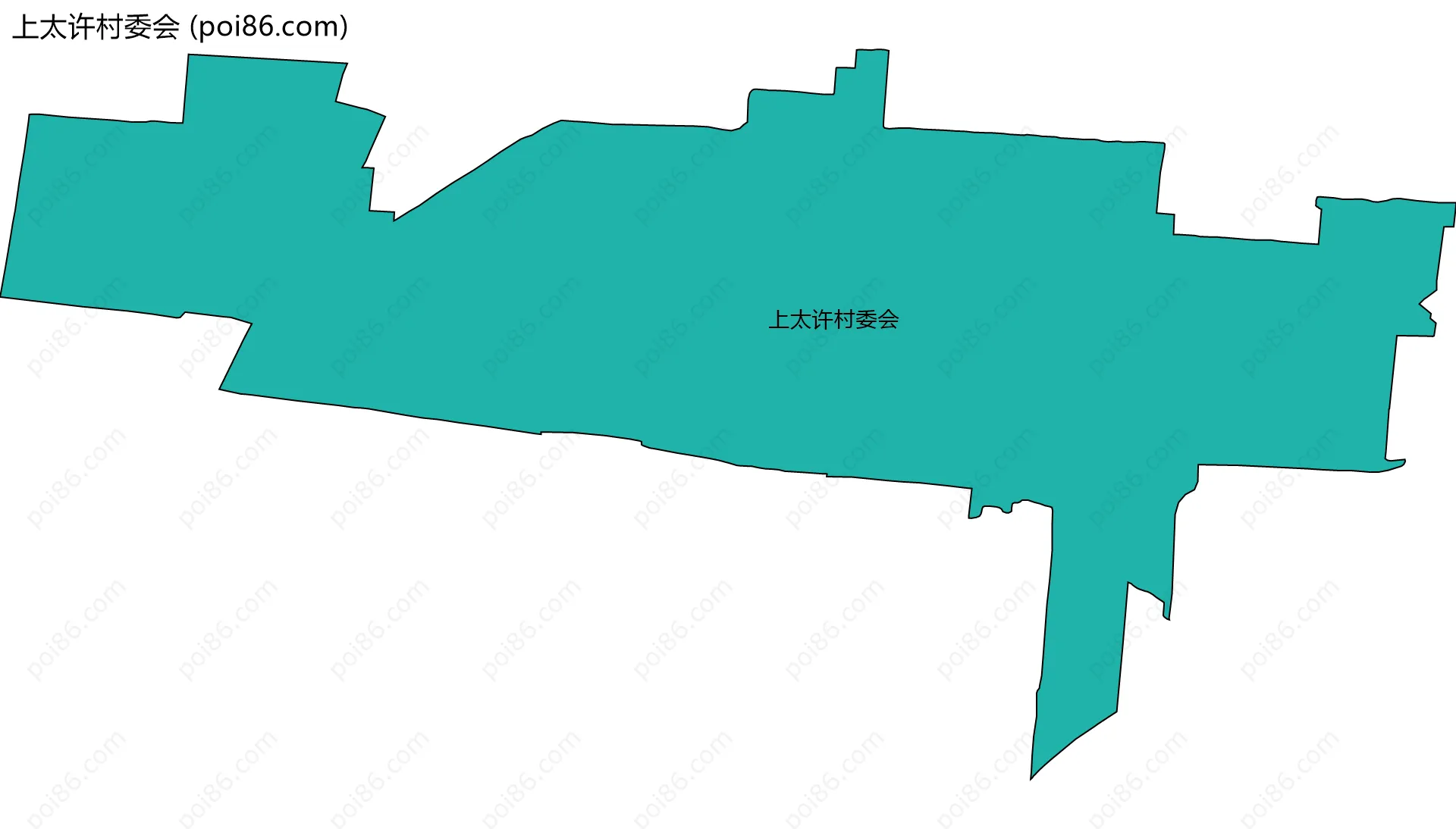 上太许村委会边界地图