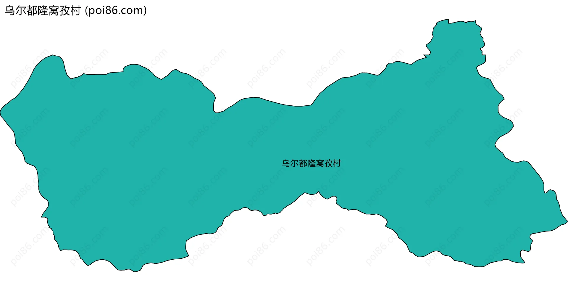 乌尔都隆窝孜村边界地图