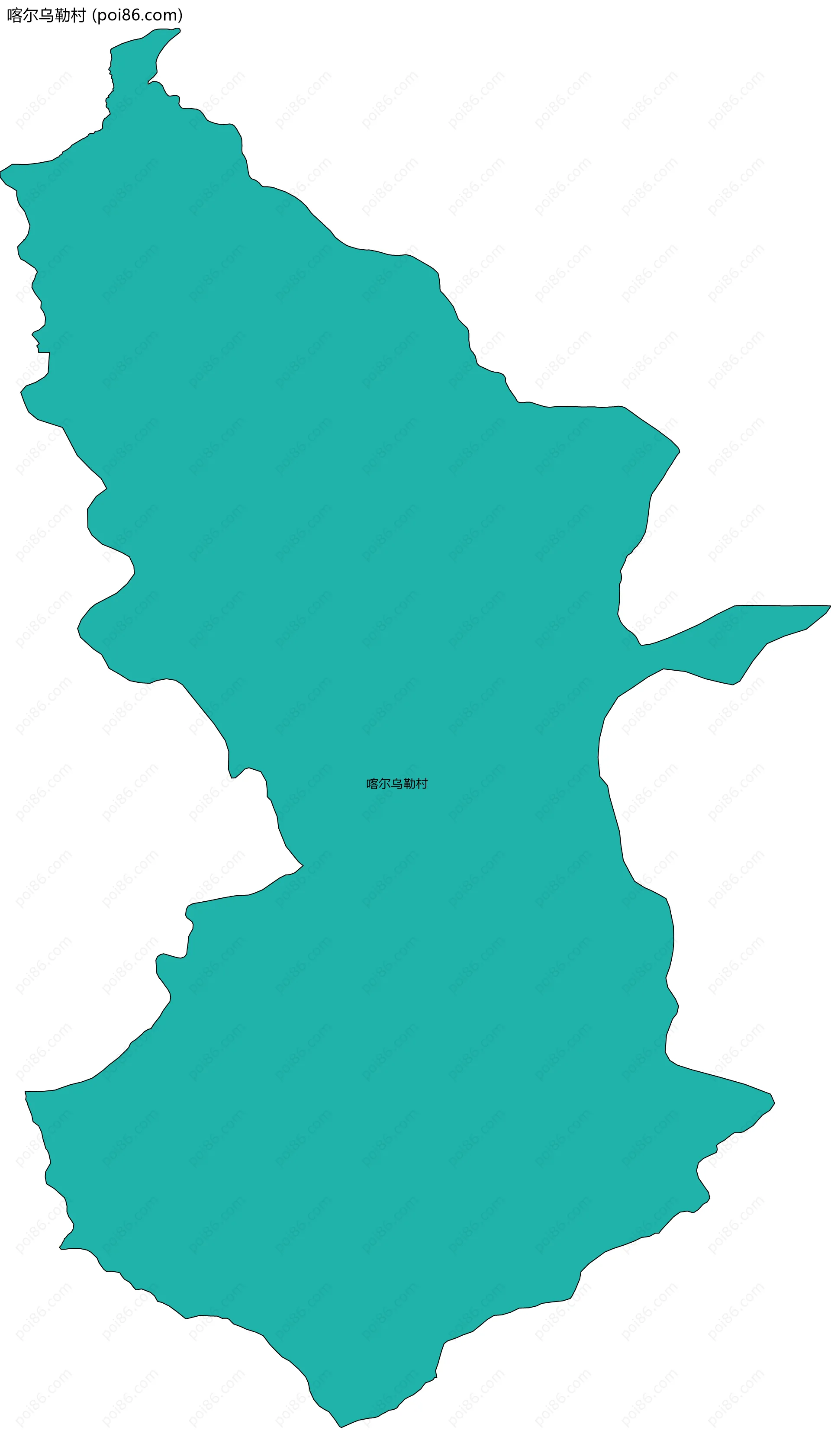 喀尔乌勒村边界地图