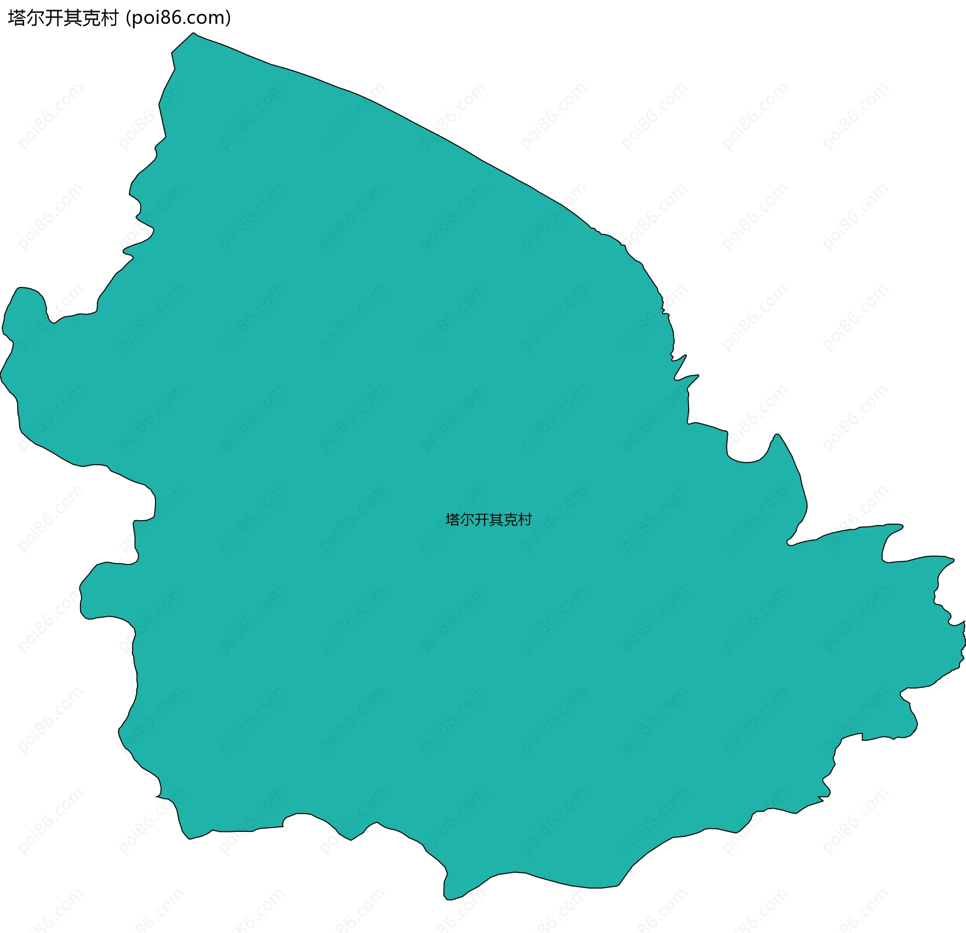 塔尔开其克村边界地图