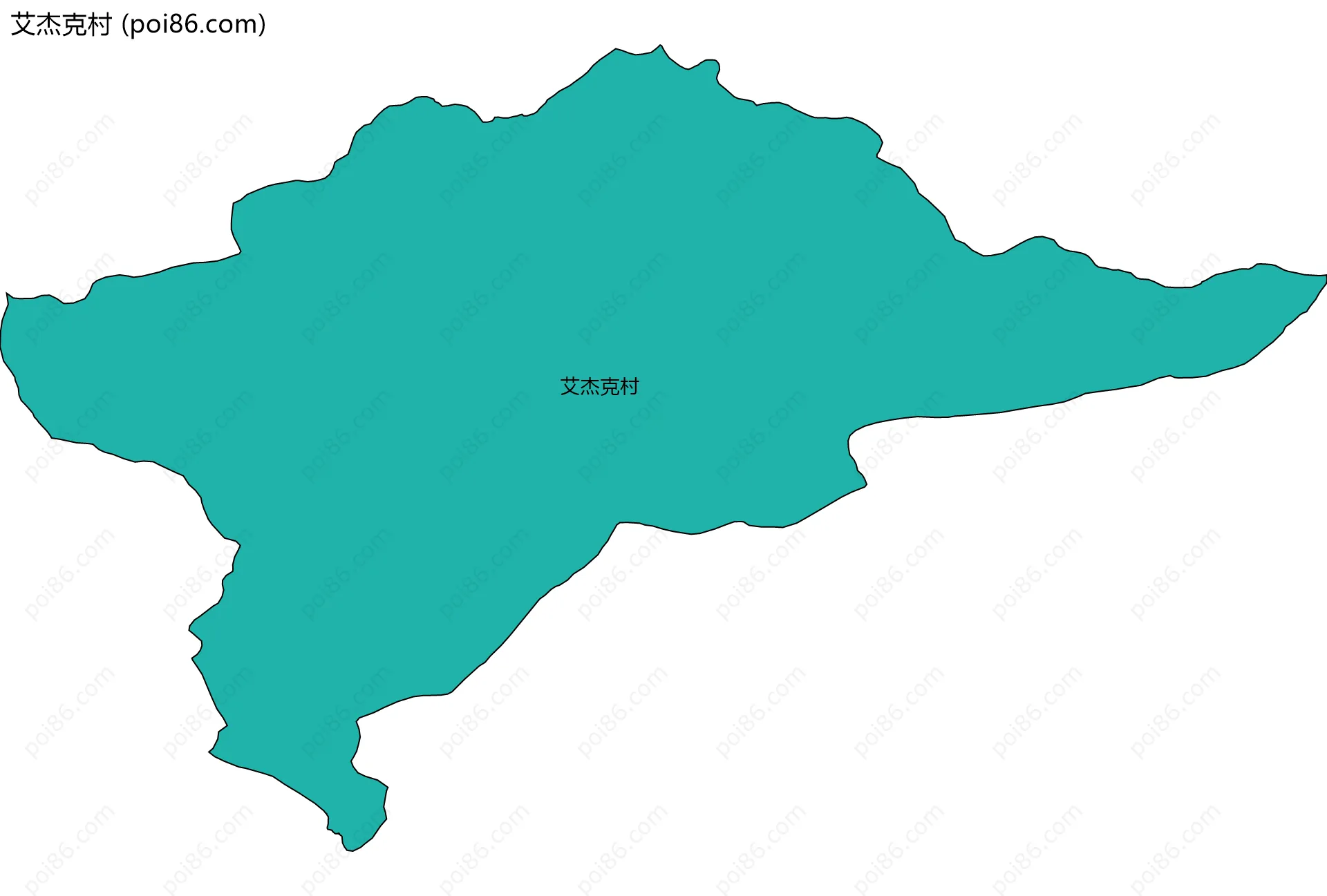 艾杰克村边界地图