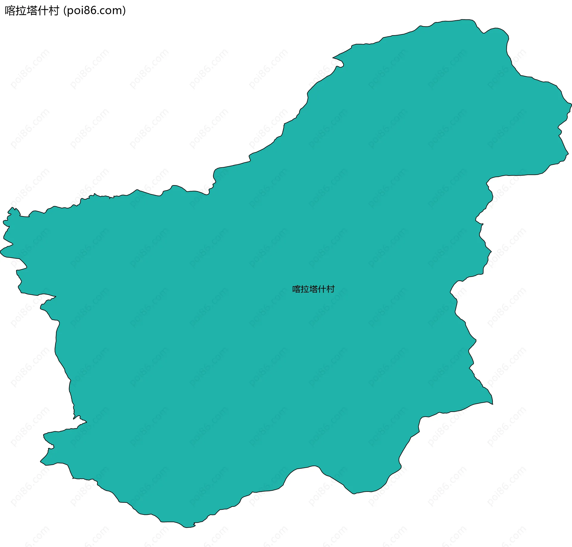 喀拉塔什村边界地图