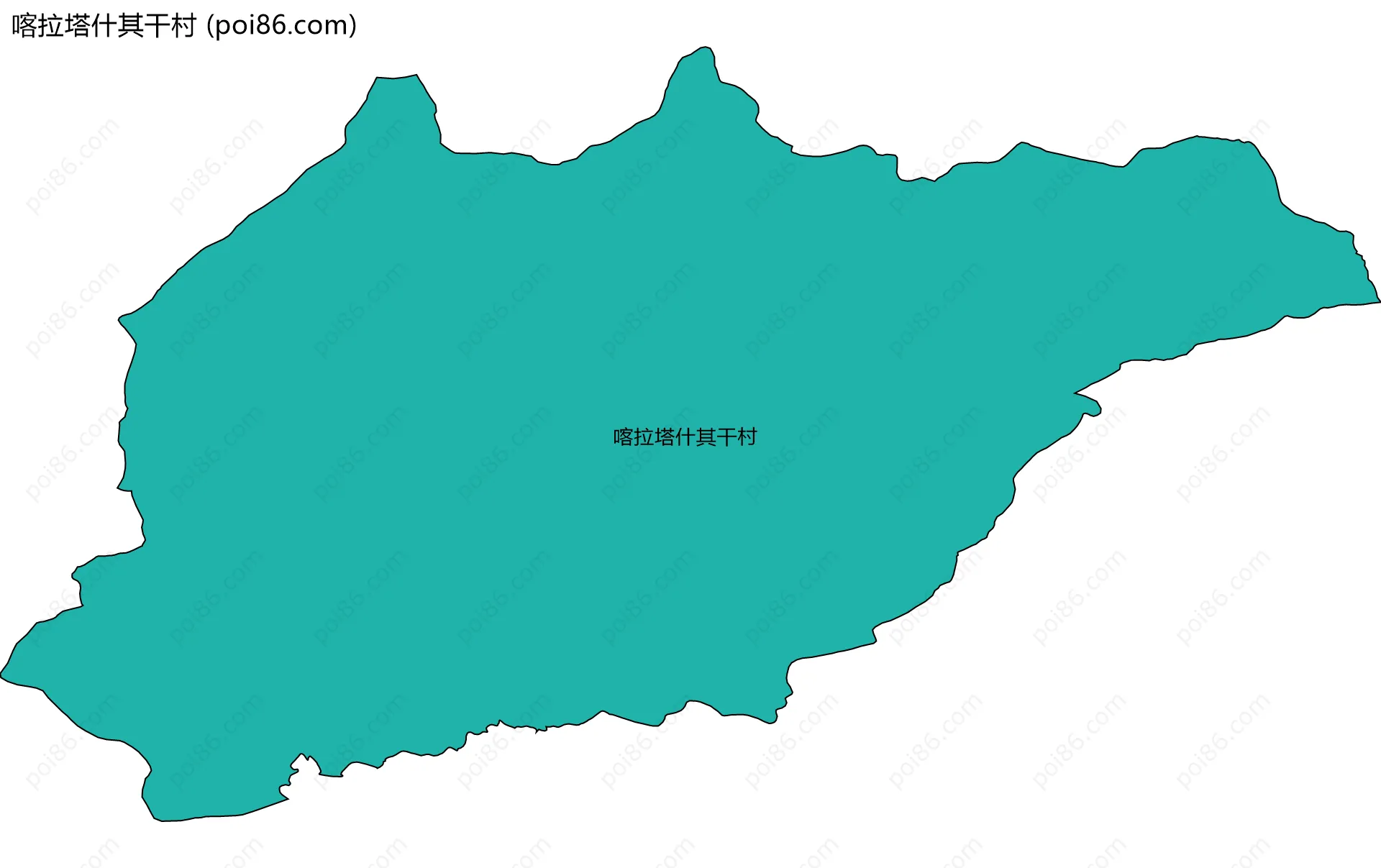 喀拉塔什其干村边界地图
