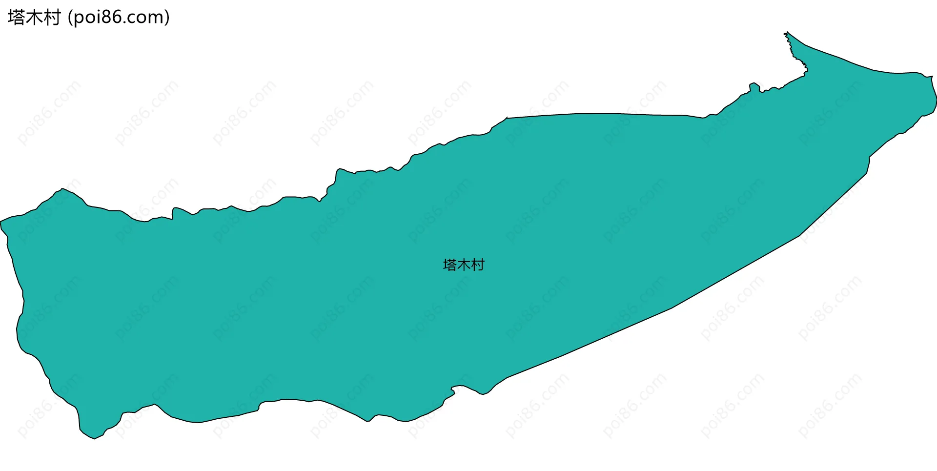 塔木村边界地图