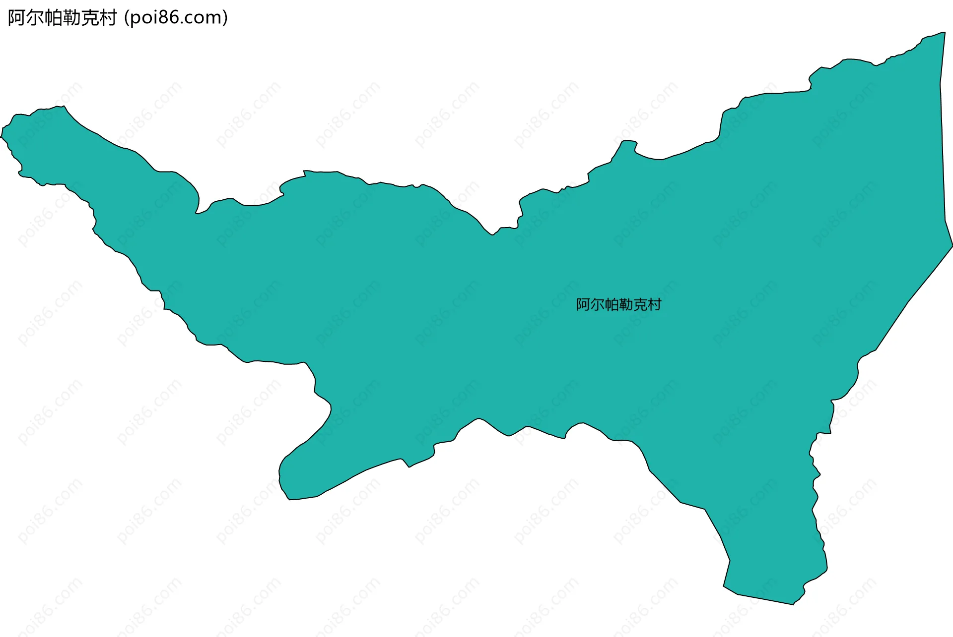 阿尔帕勒克村边界地图