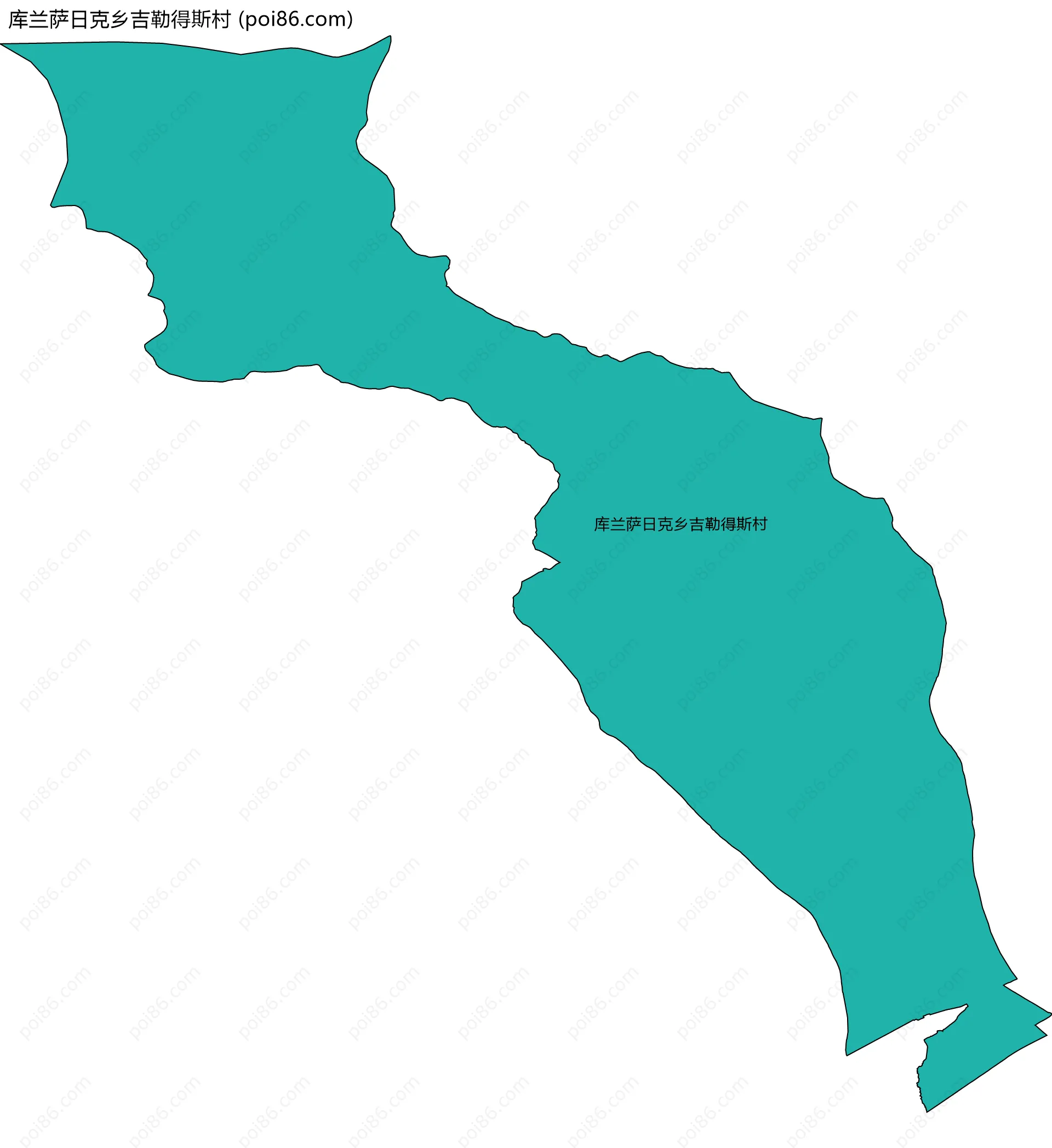 库兰萨日克乡吉勒得斯村边界地图