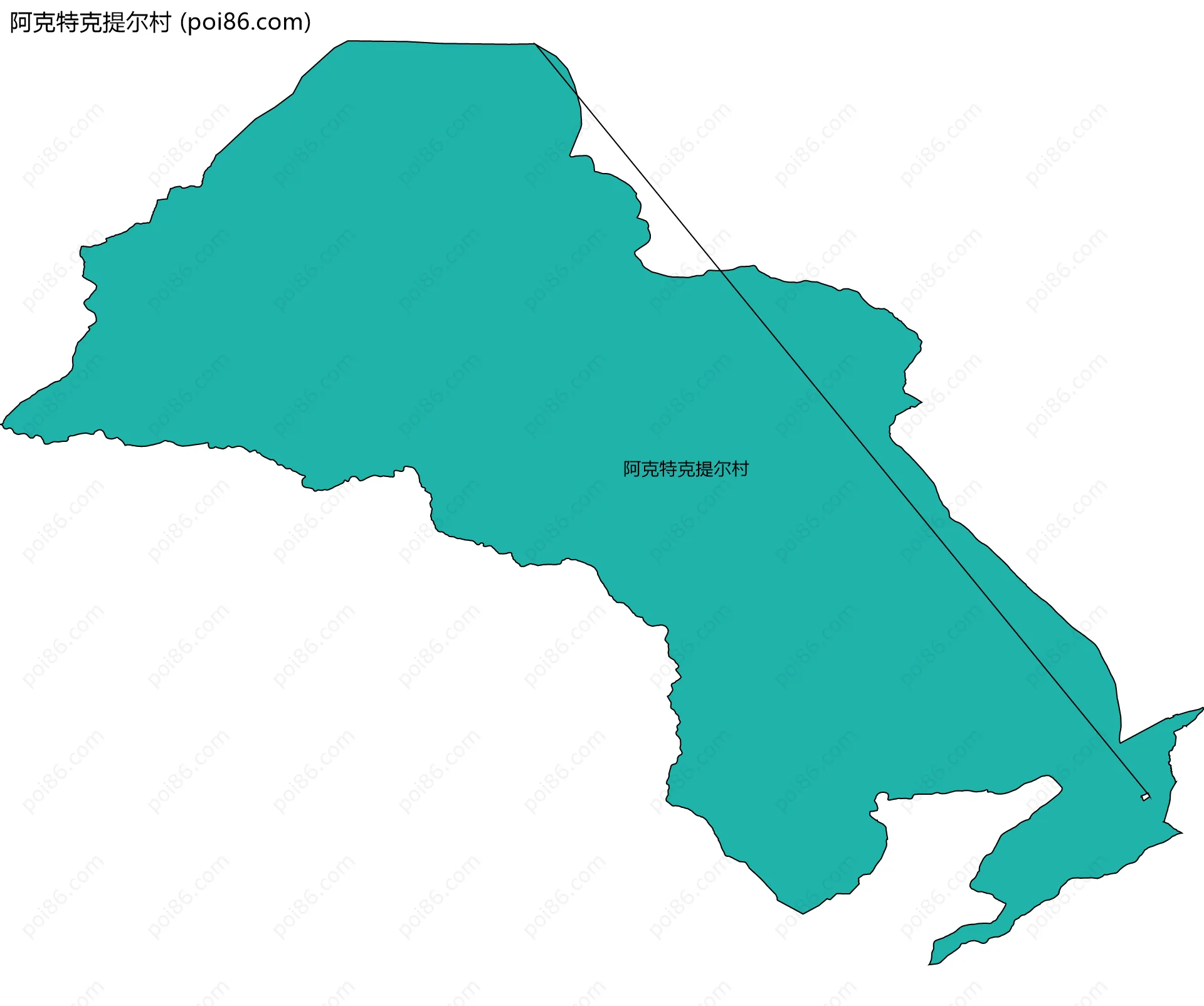 阿克特克提尔村边界地图