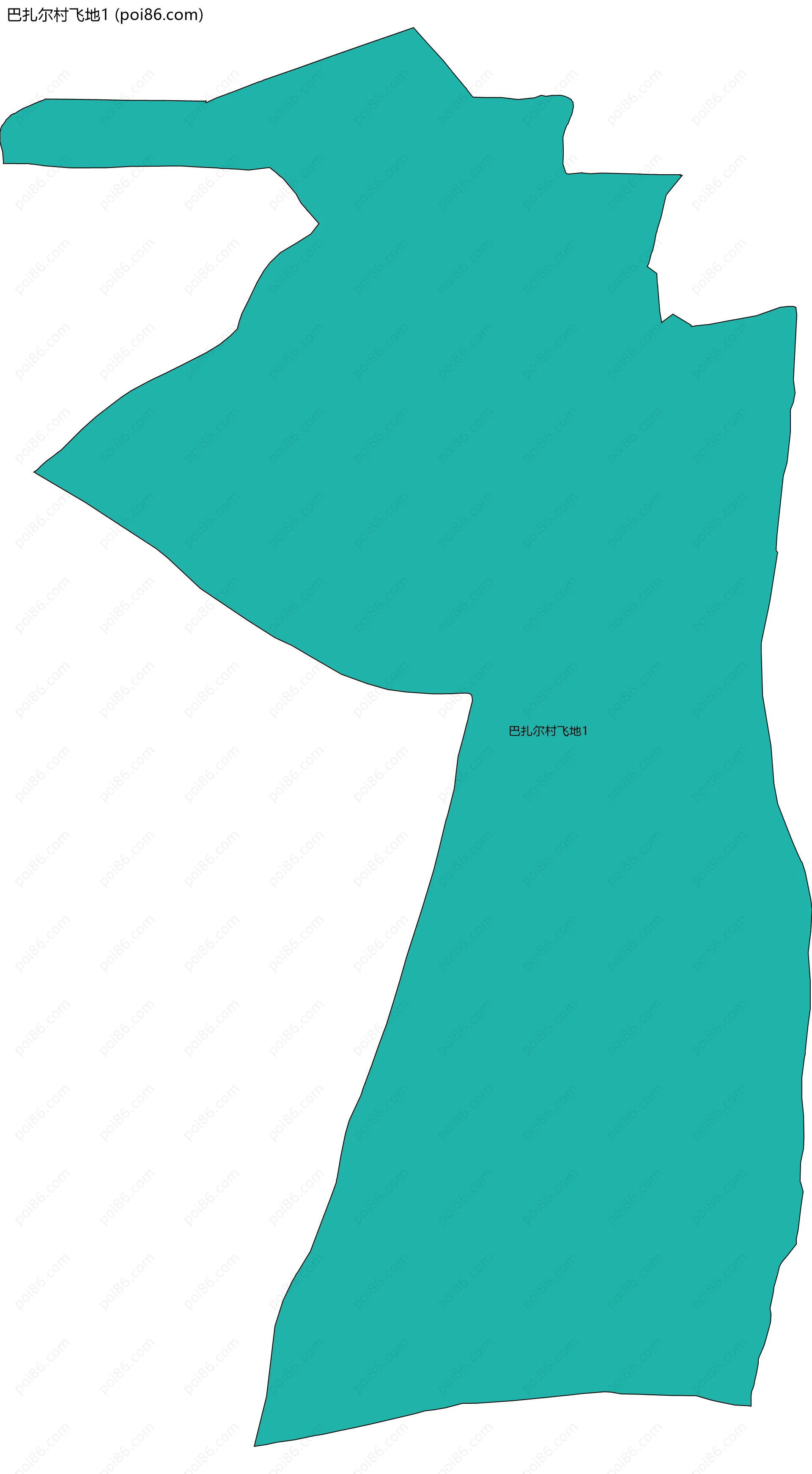 巴扎尔村飞地1边界地图