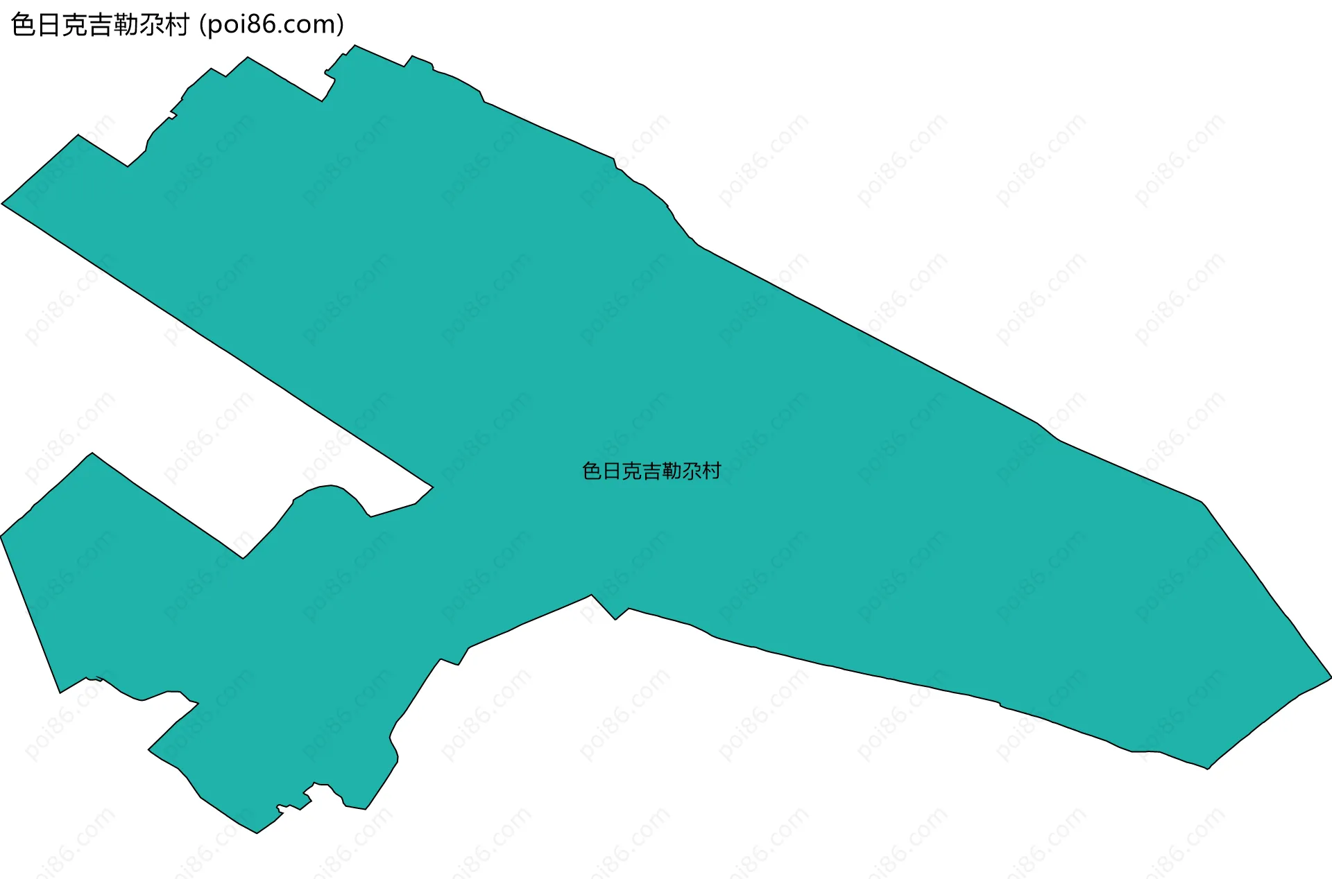 色日克吉勒尕村边界地图