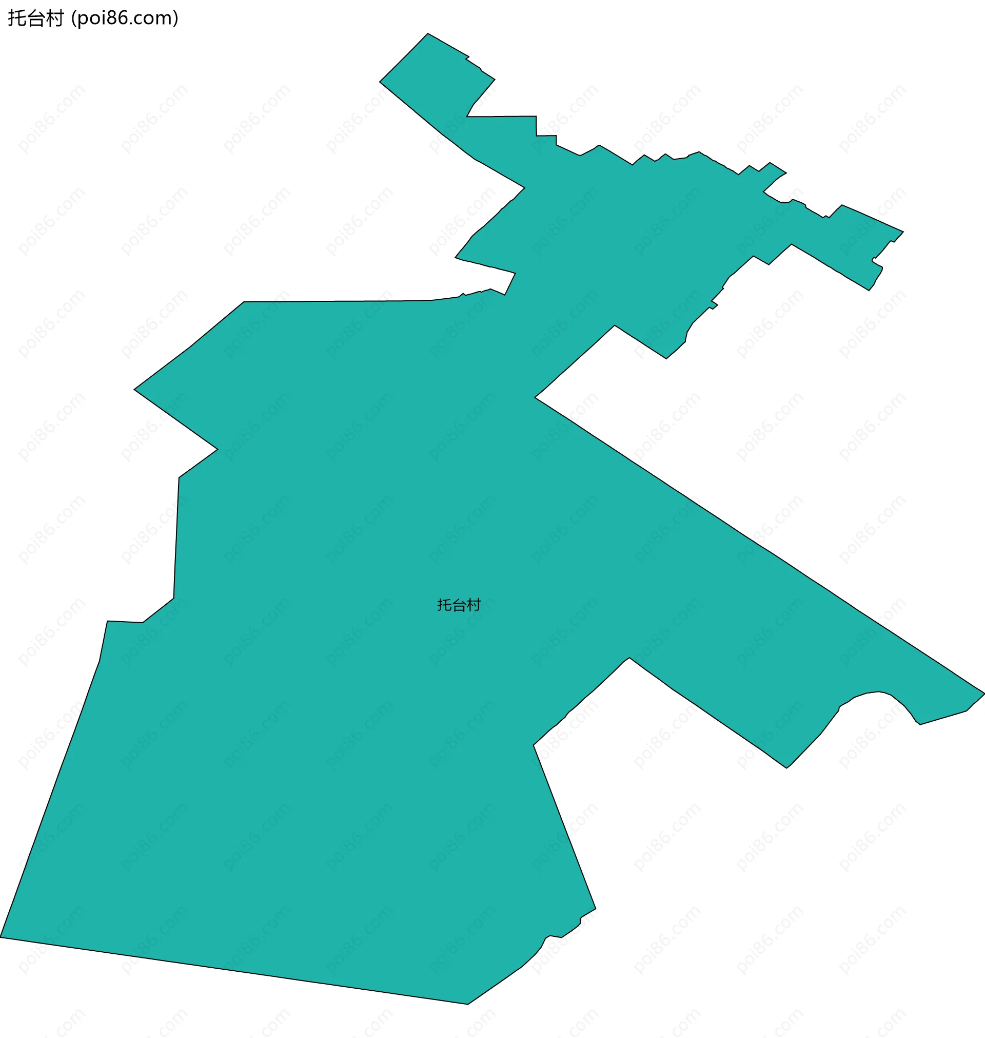 托台村边界地图