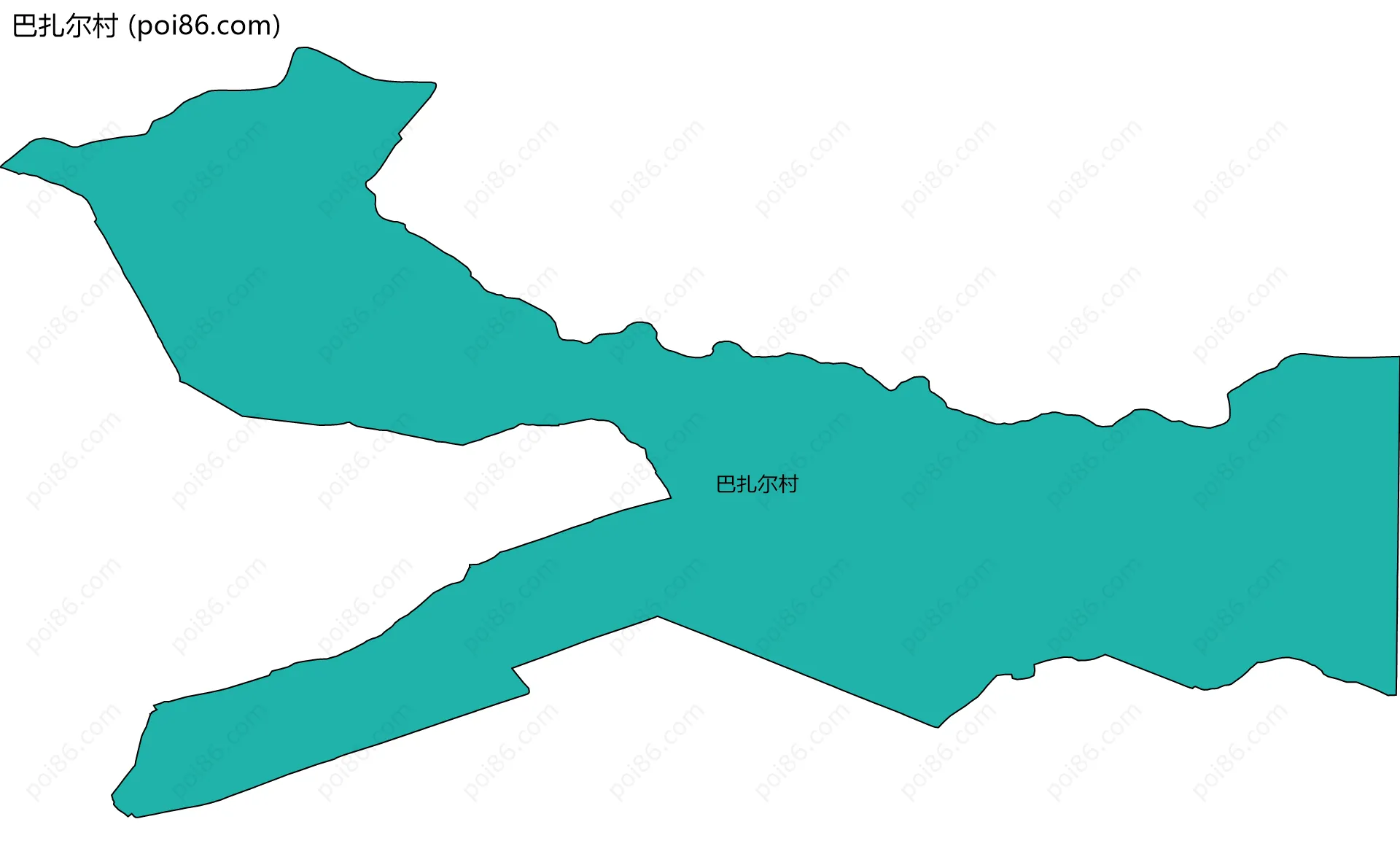 巴扎尔村边界地图