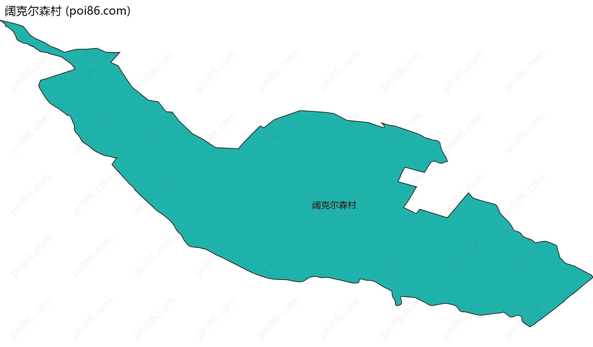 阔克尔森村边界地图