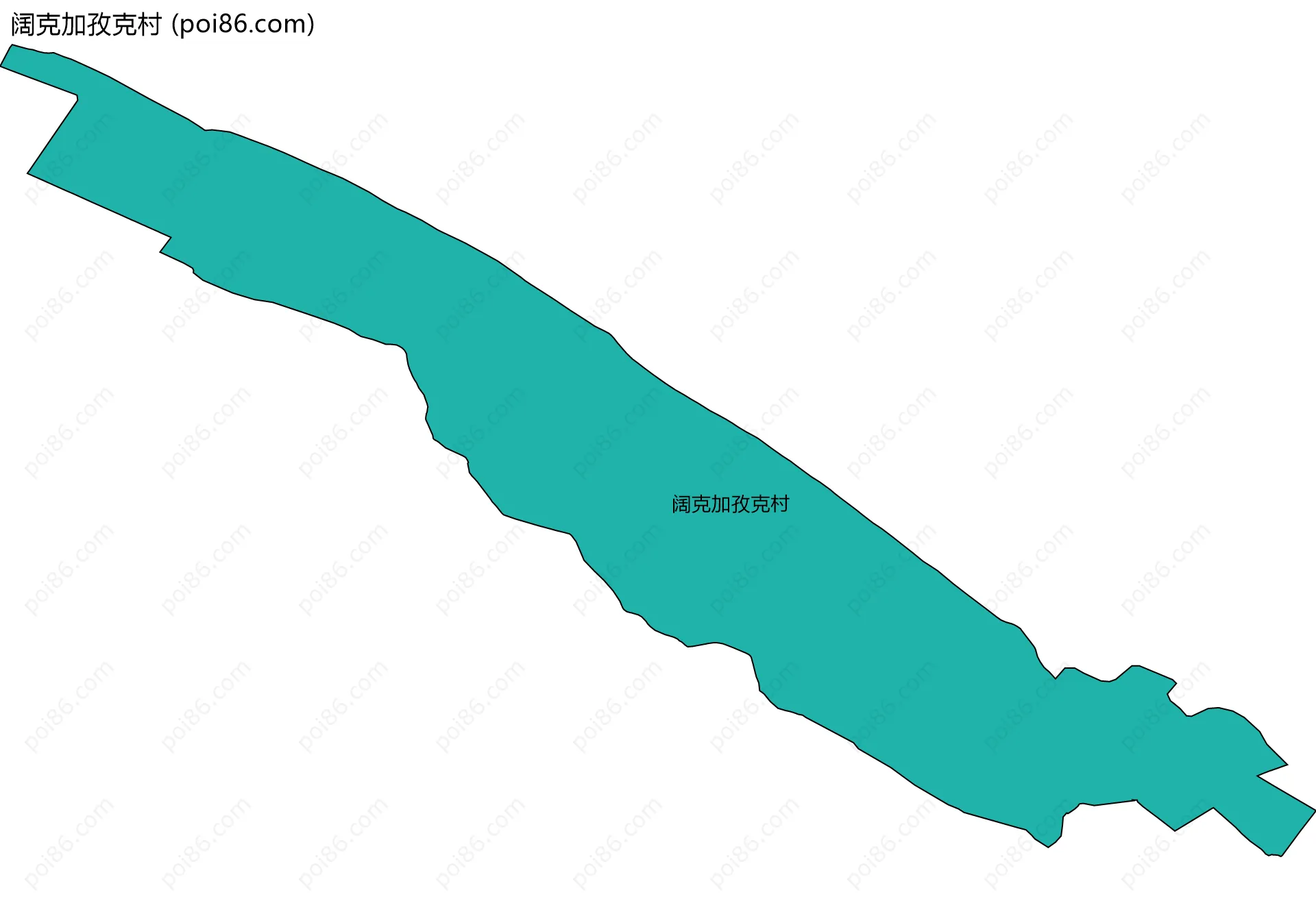 阔克加孜克村边界地图