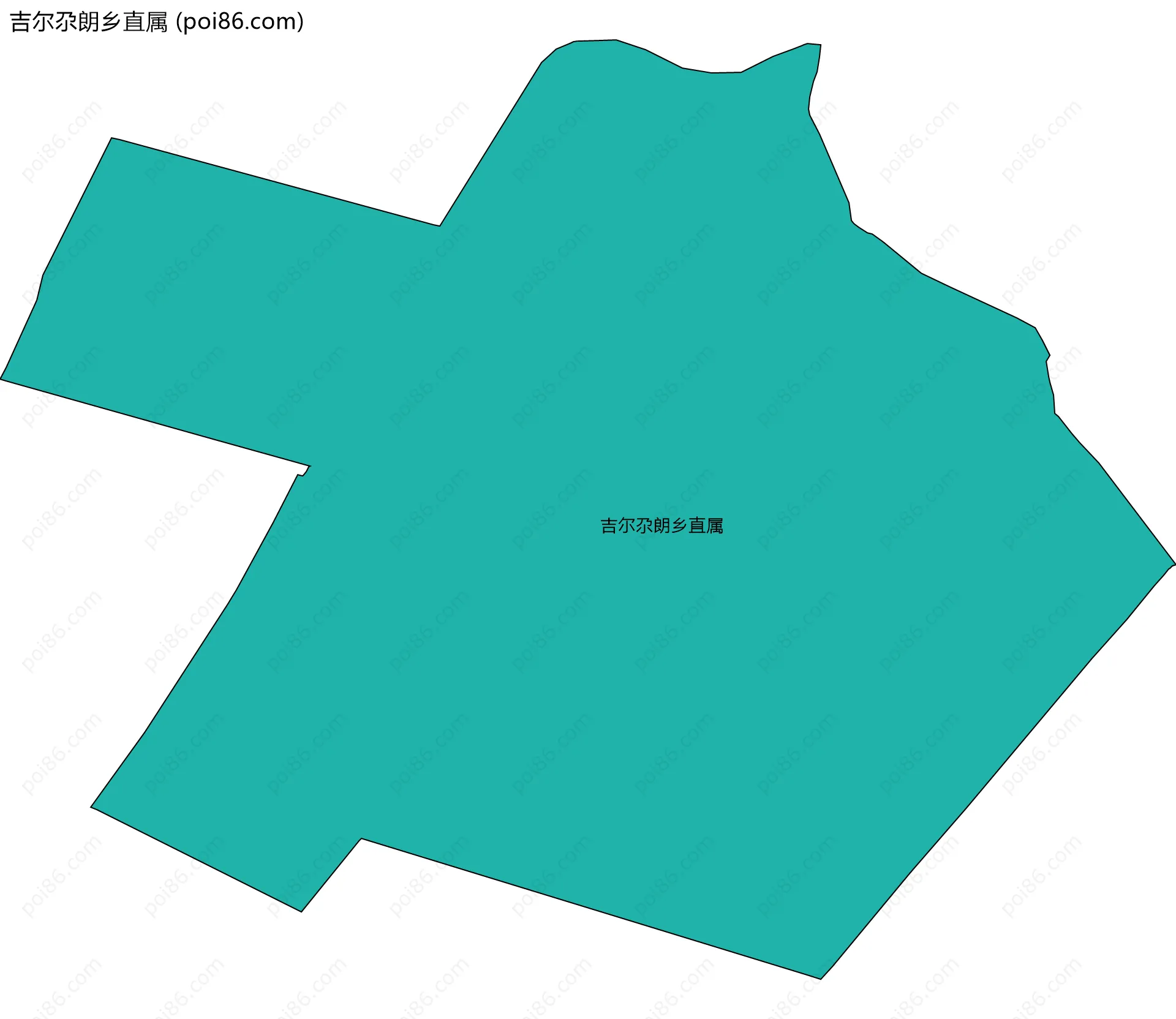 吉尔尕朗乡直属边界地图