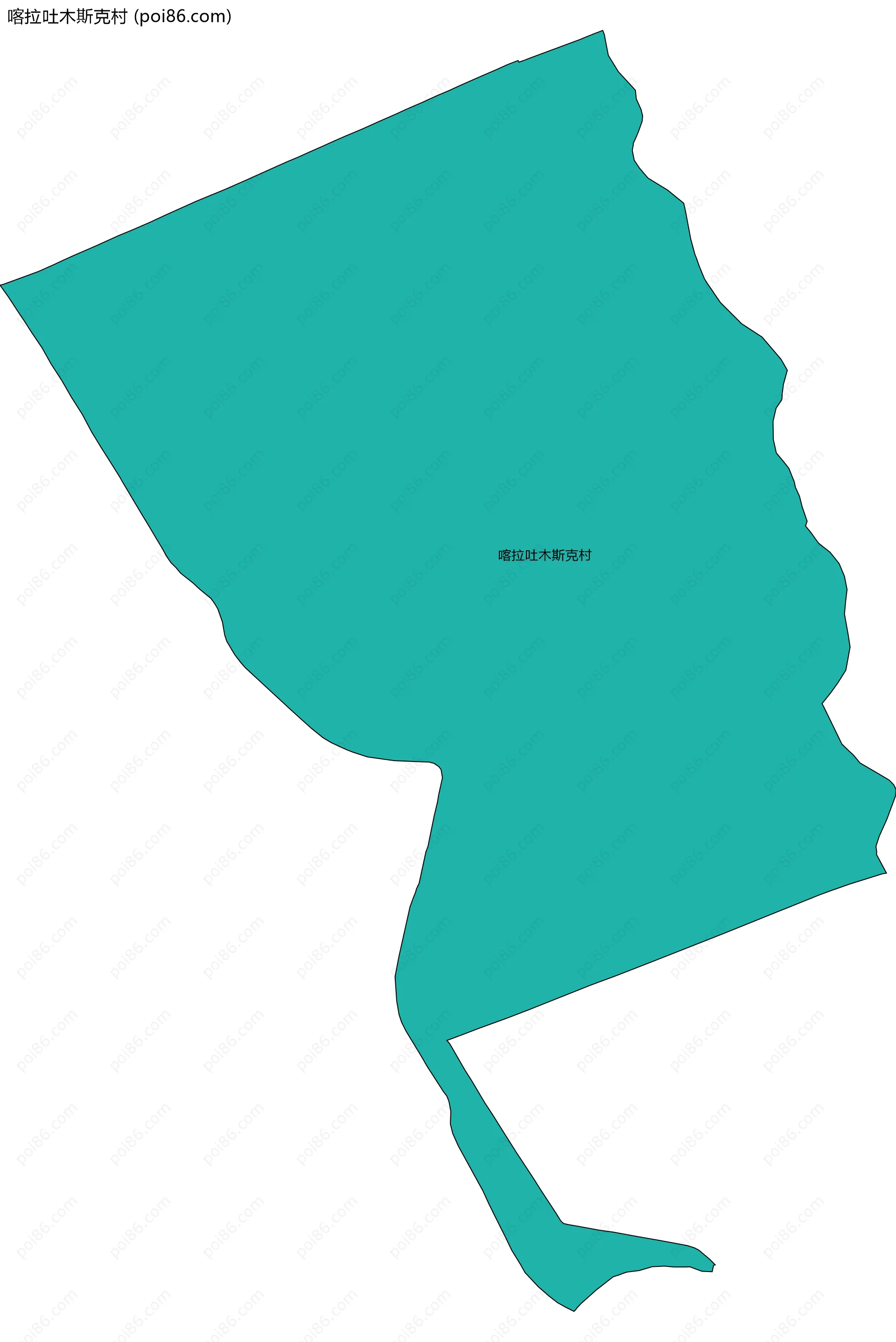 喀拉吐木斯克村边界地图