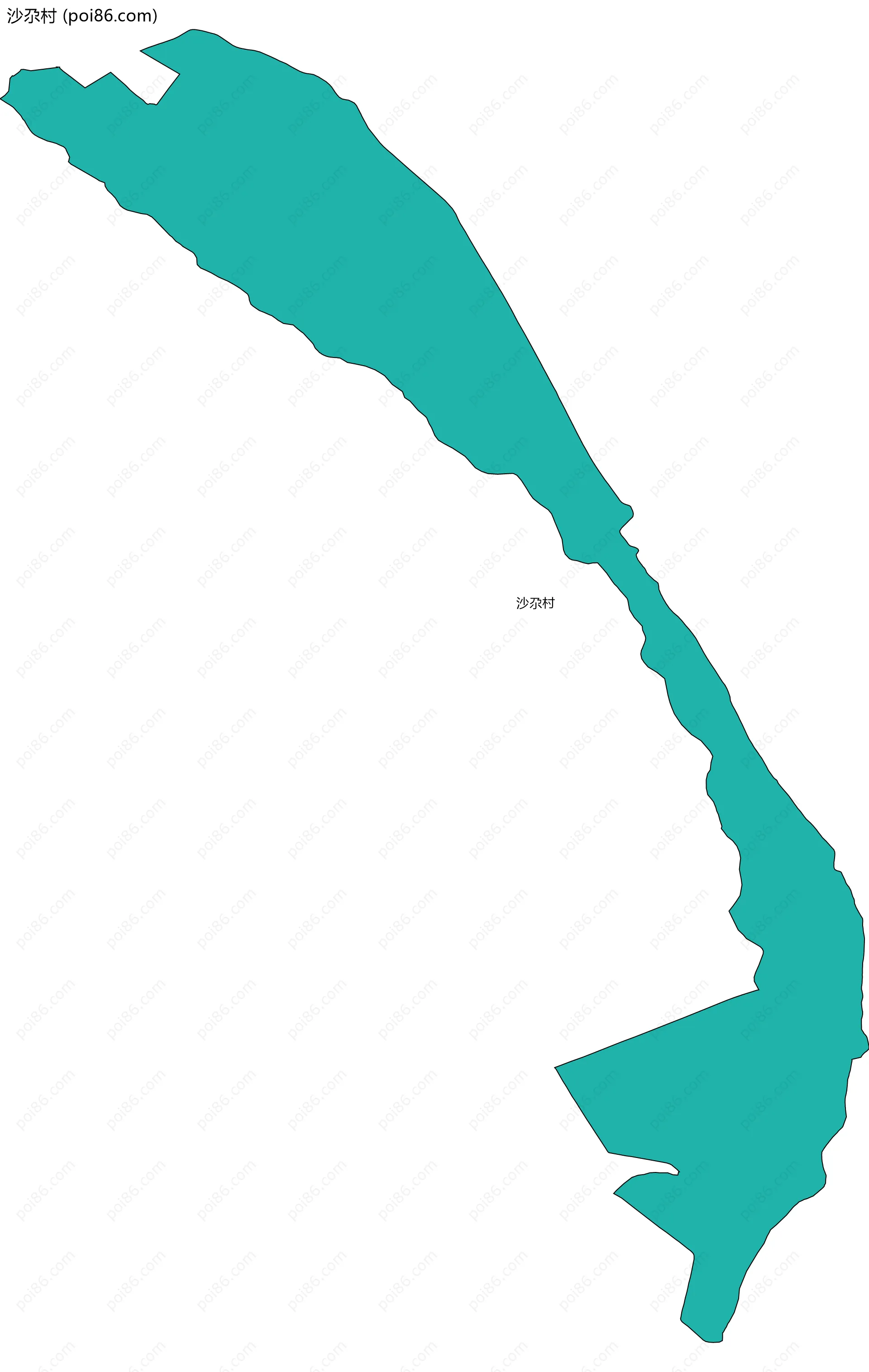 沙尕村边界地图