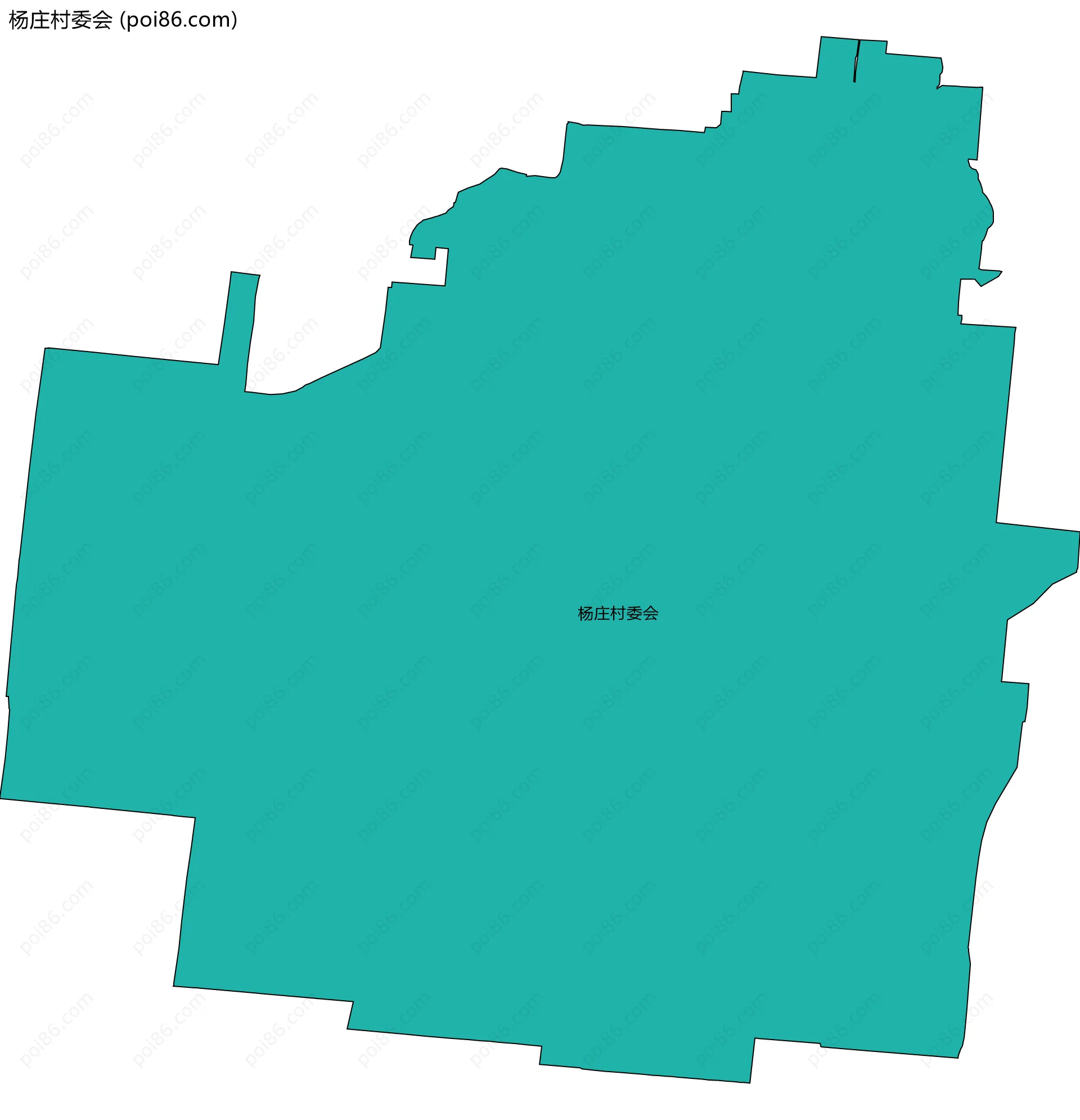 杨庄村委会边界地图
