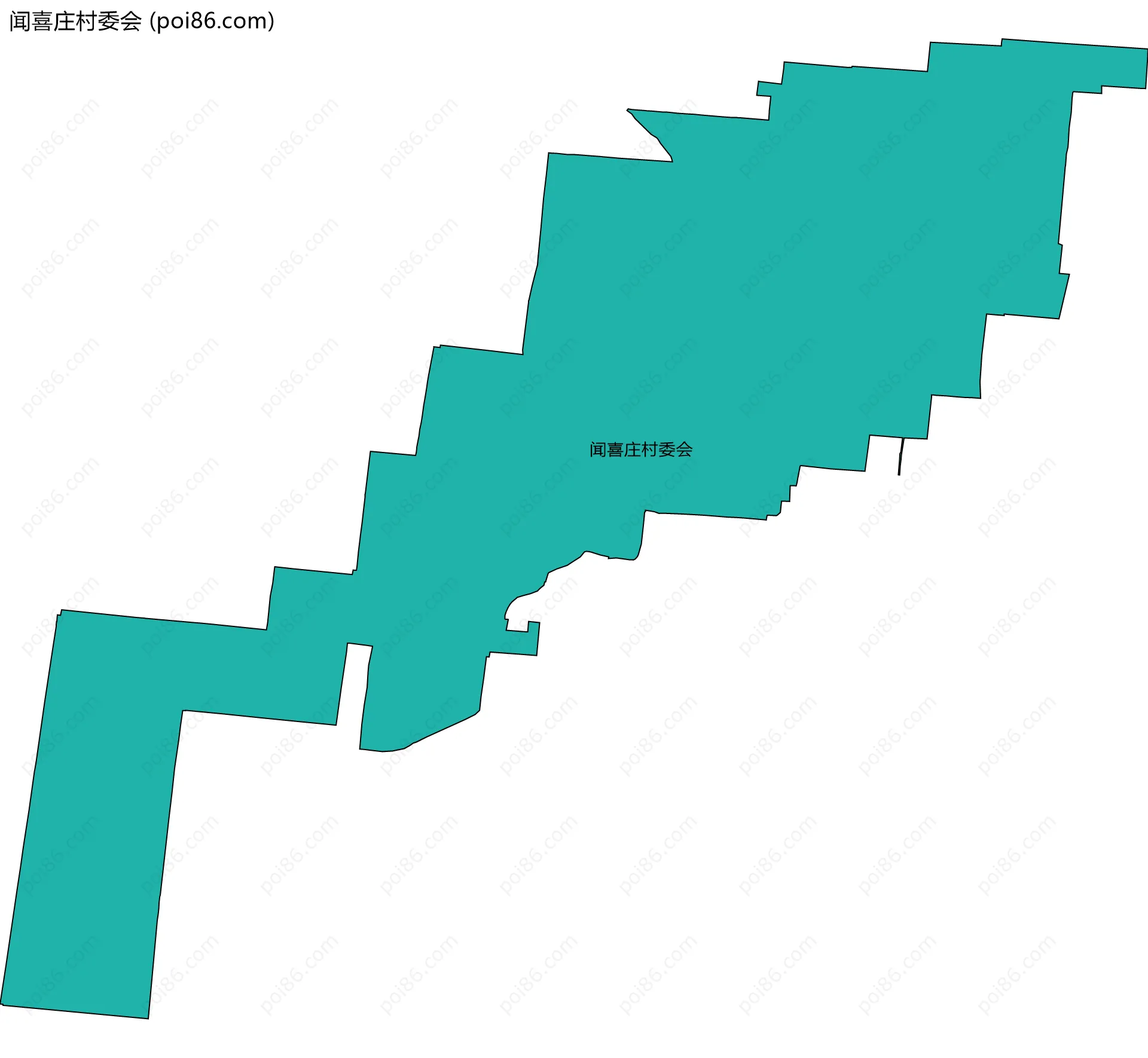 闻喜庄村委会边界地图