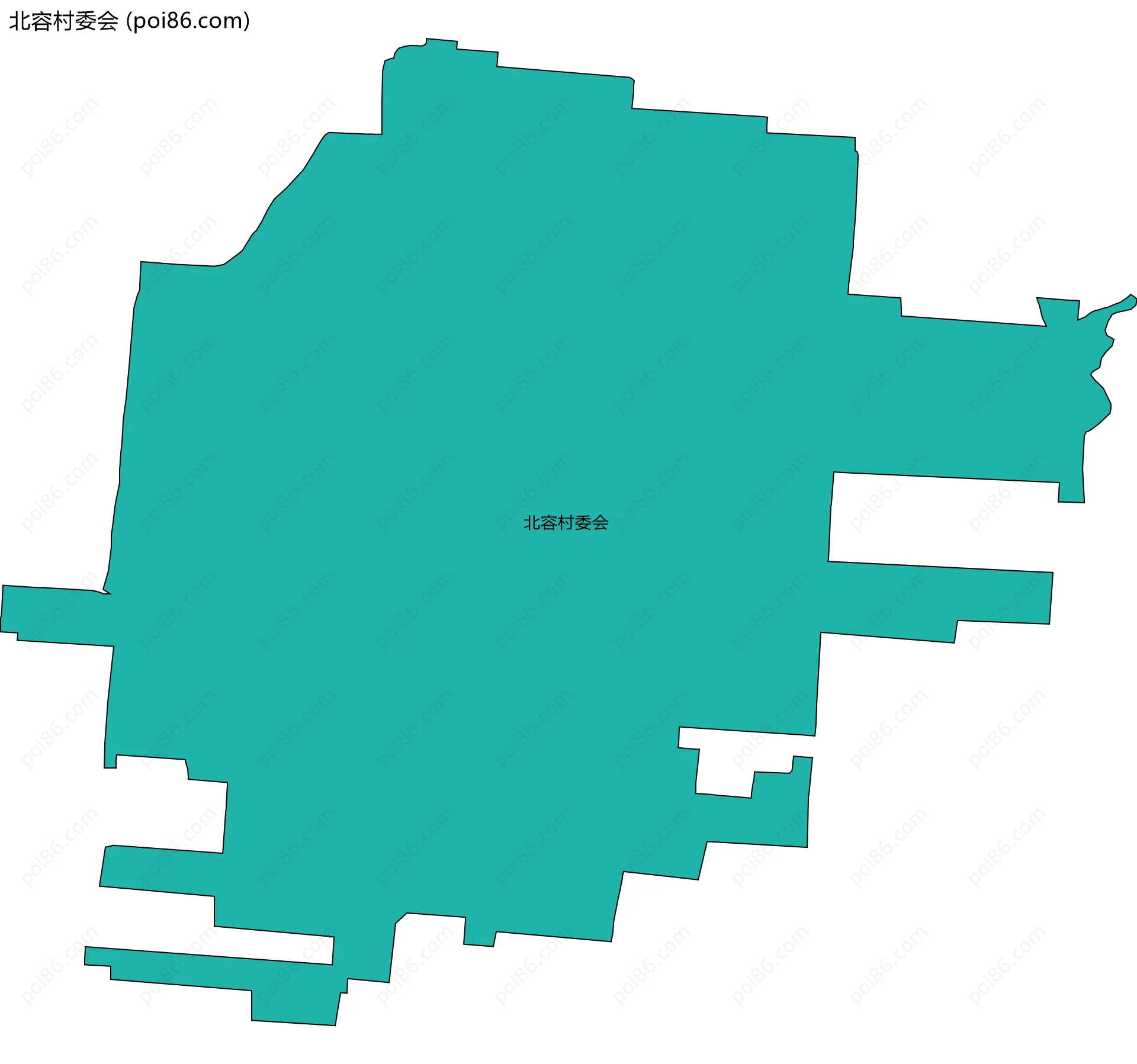 北容村委会边界地图