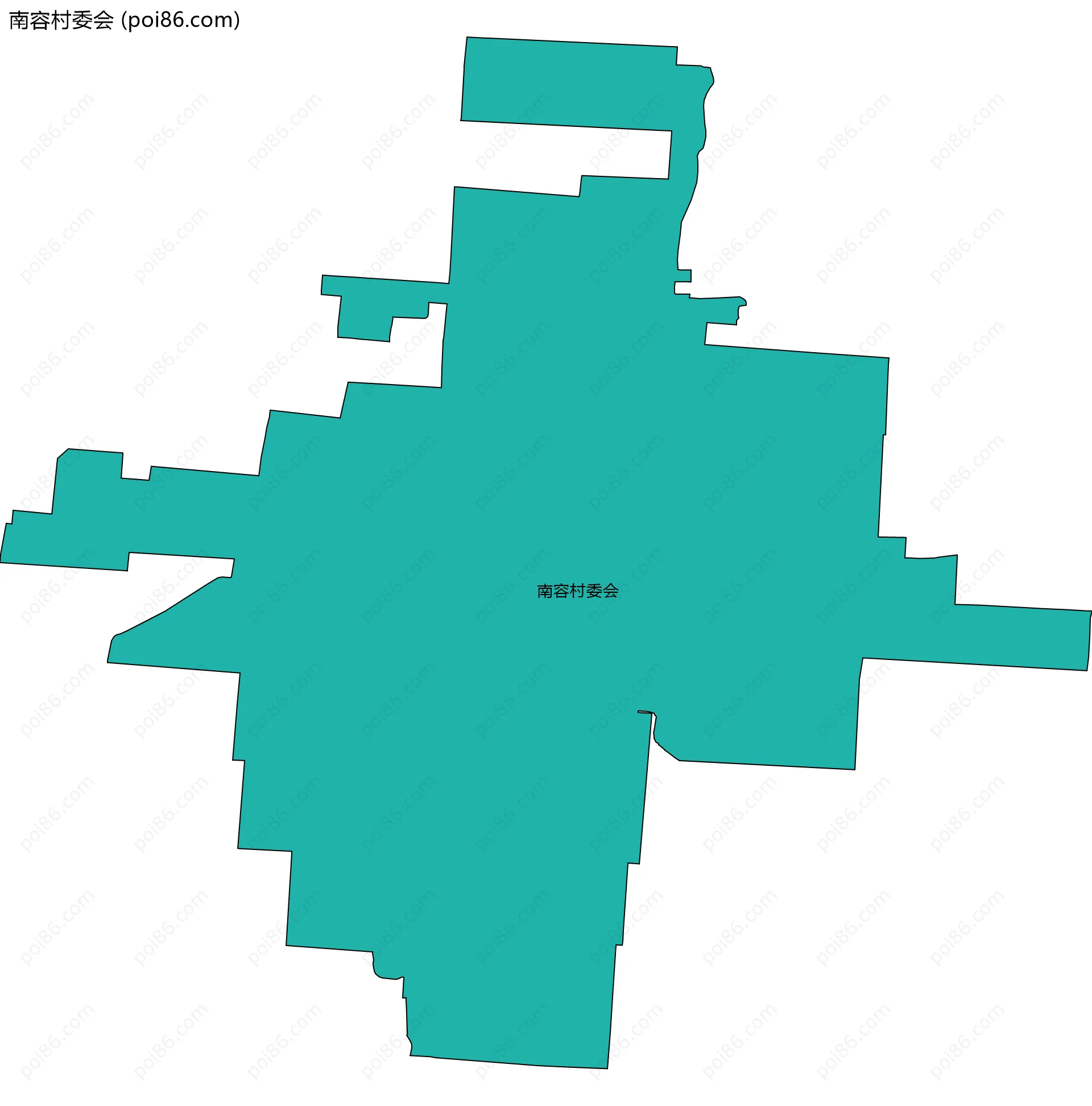 南容村委会边界地图