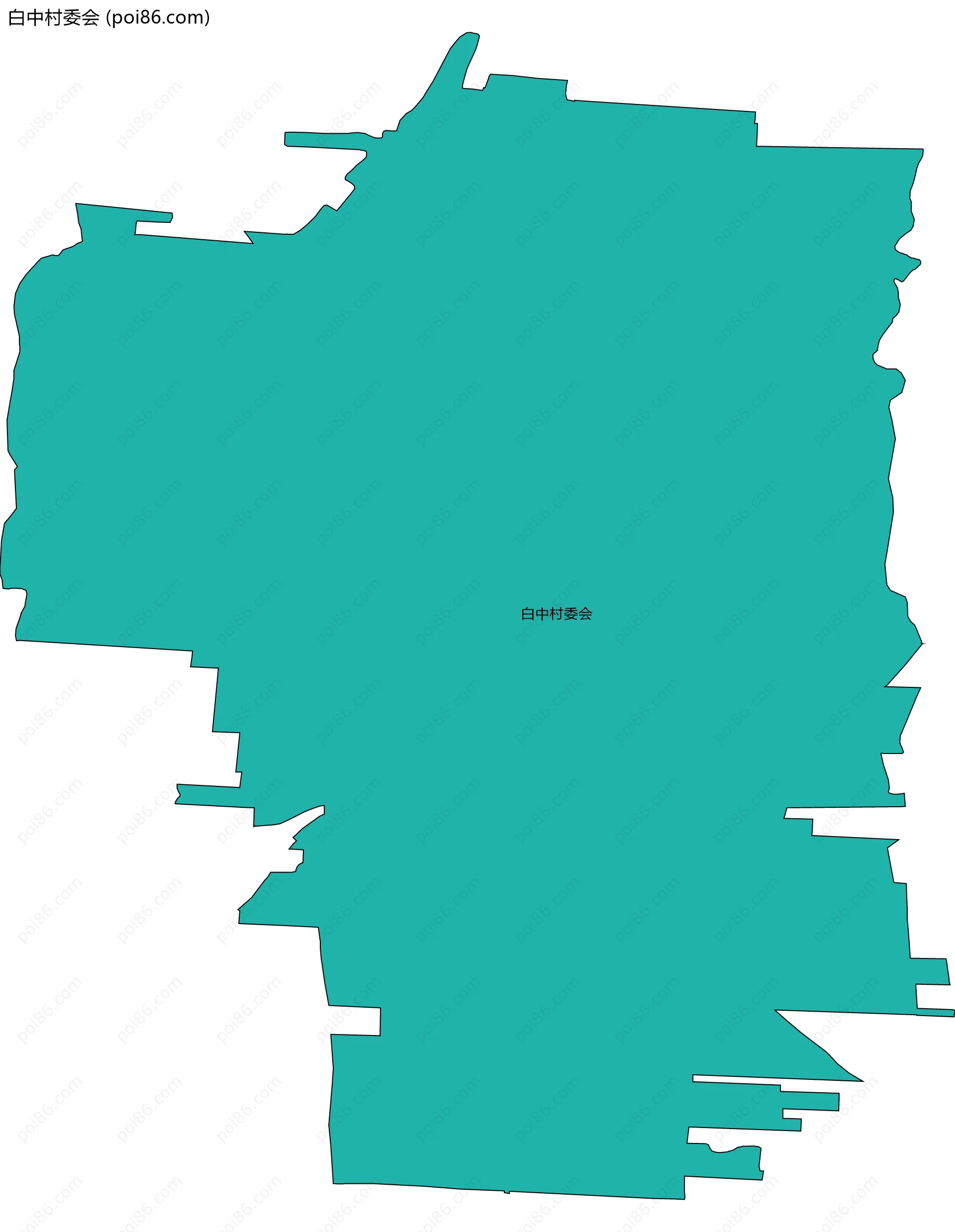 白中村委会边界地图