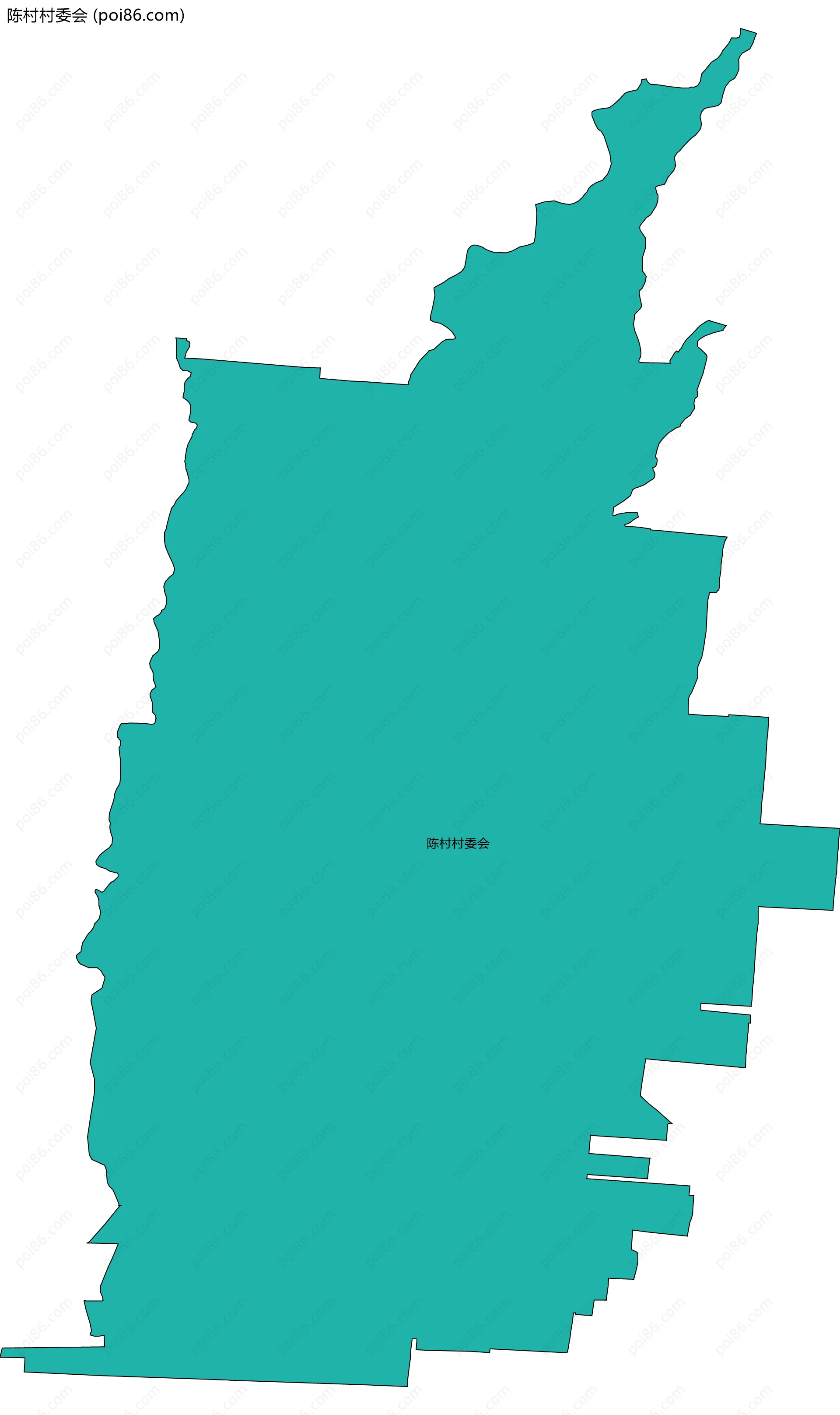 陈村村委会边界地图