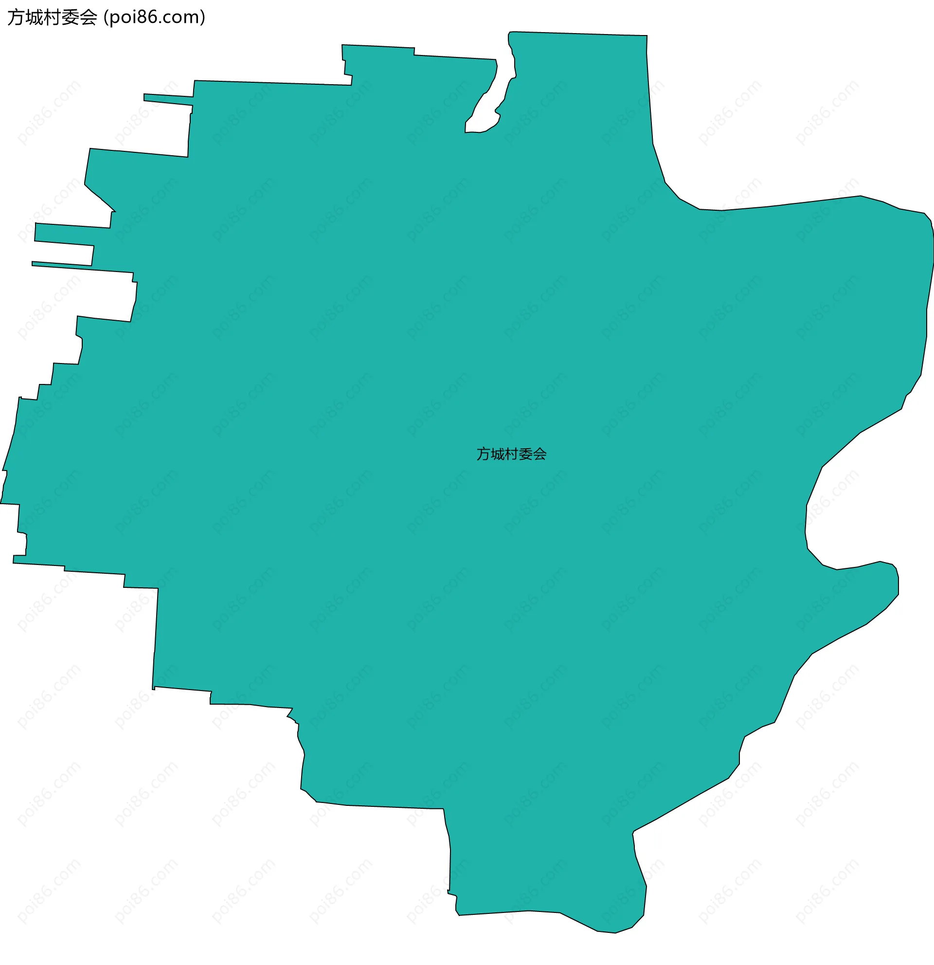 方城村委会边界地图
