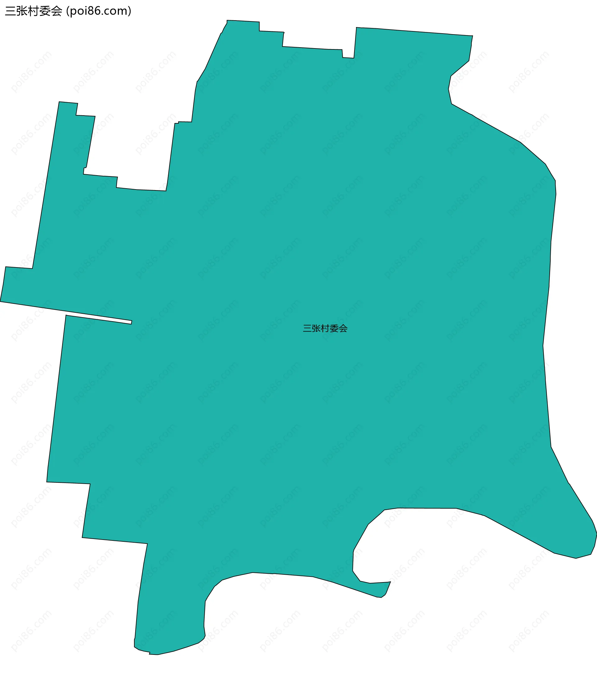三张村委会边界地图