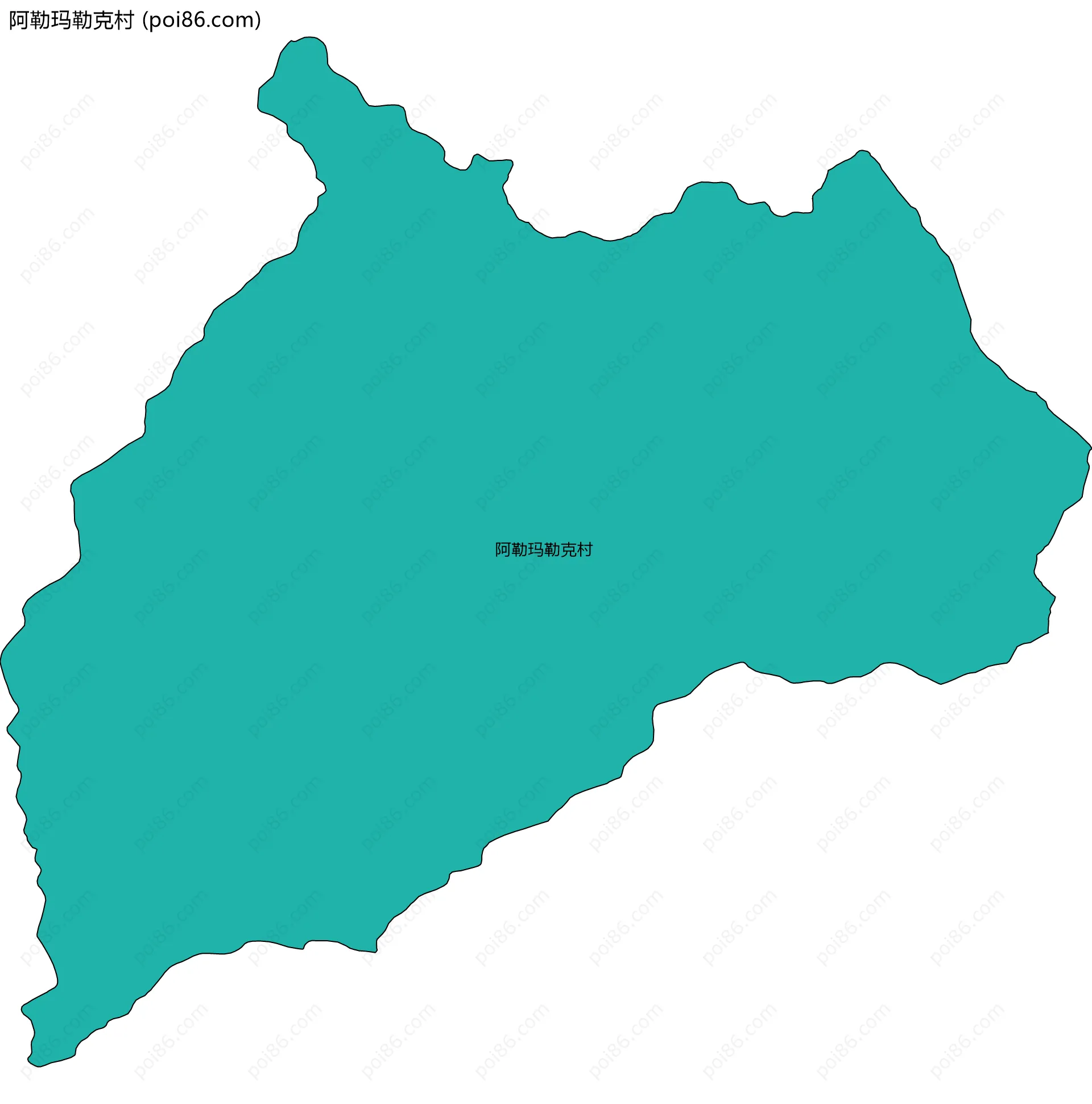 阿勒玛勒克村边界地图