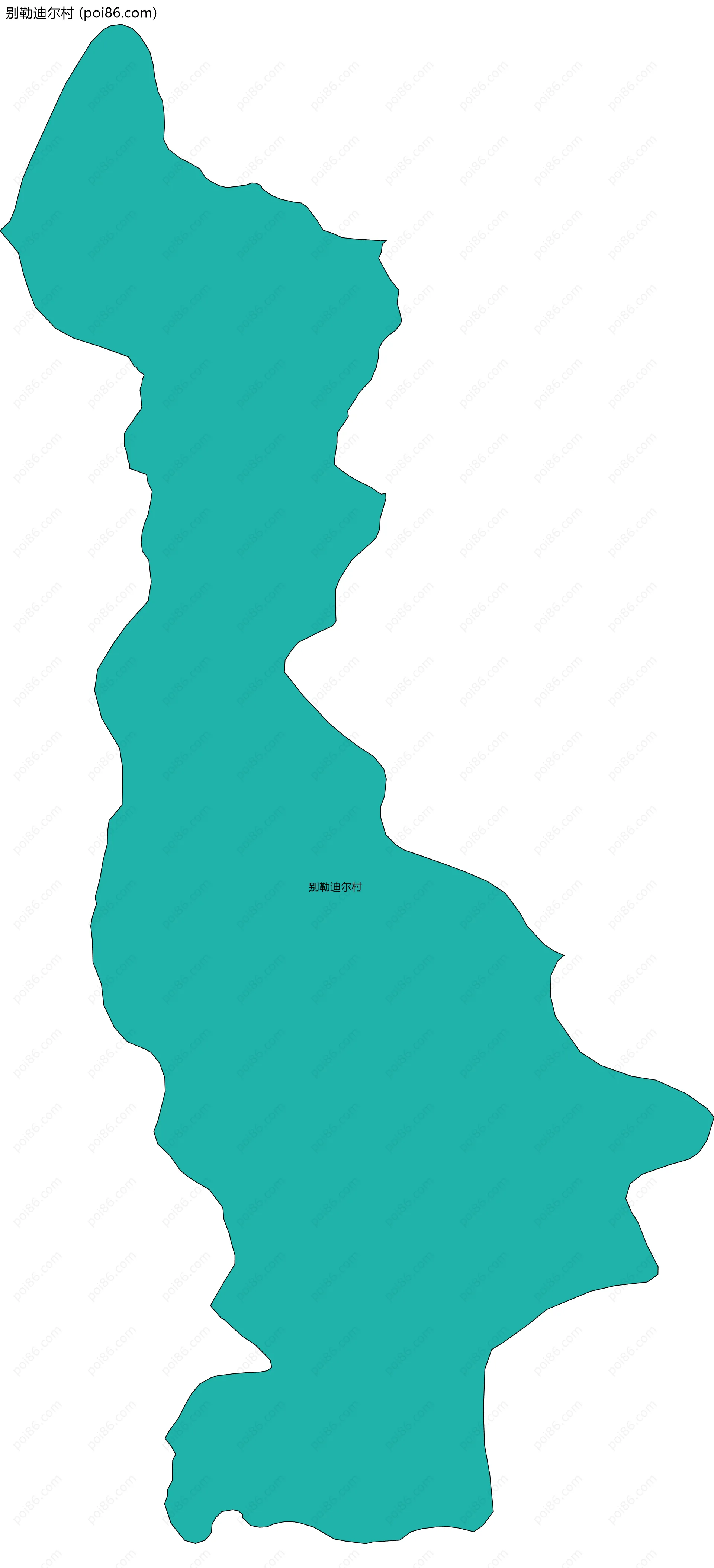 别勒迪尔村边界地图