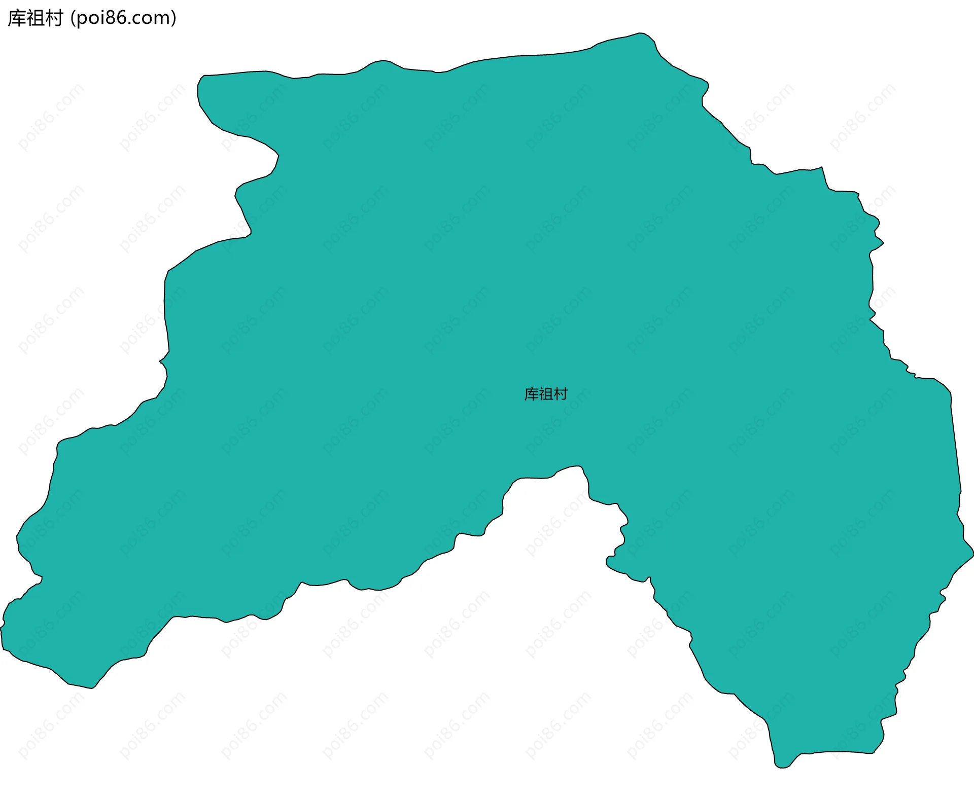 库祖村边界地图
