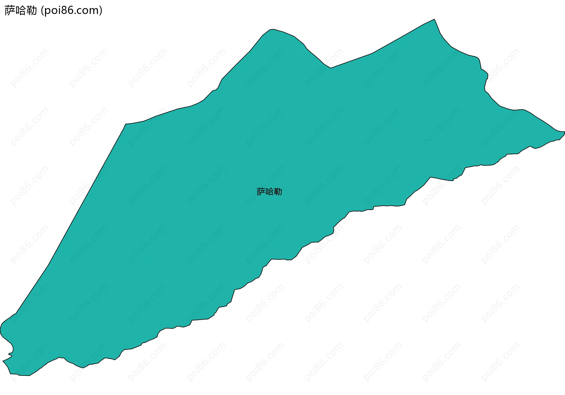 萨哈勒边界地图