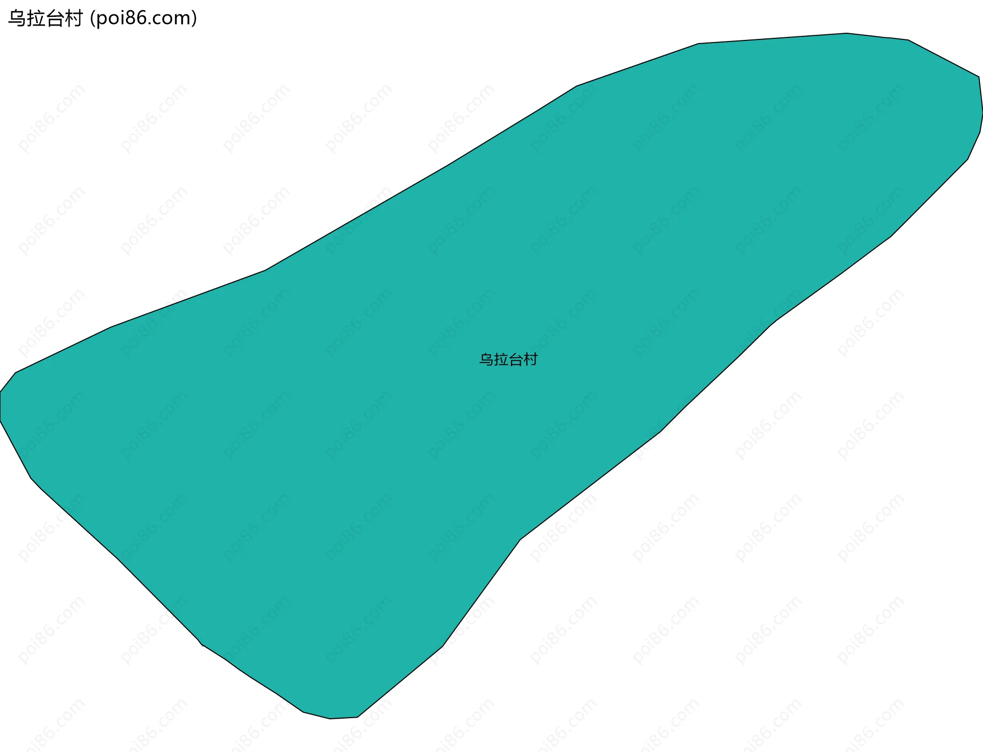 乌拉台村边界地图