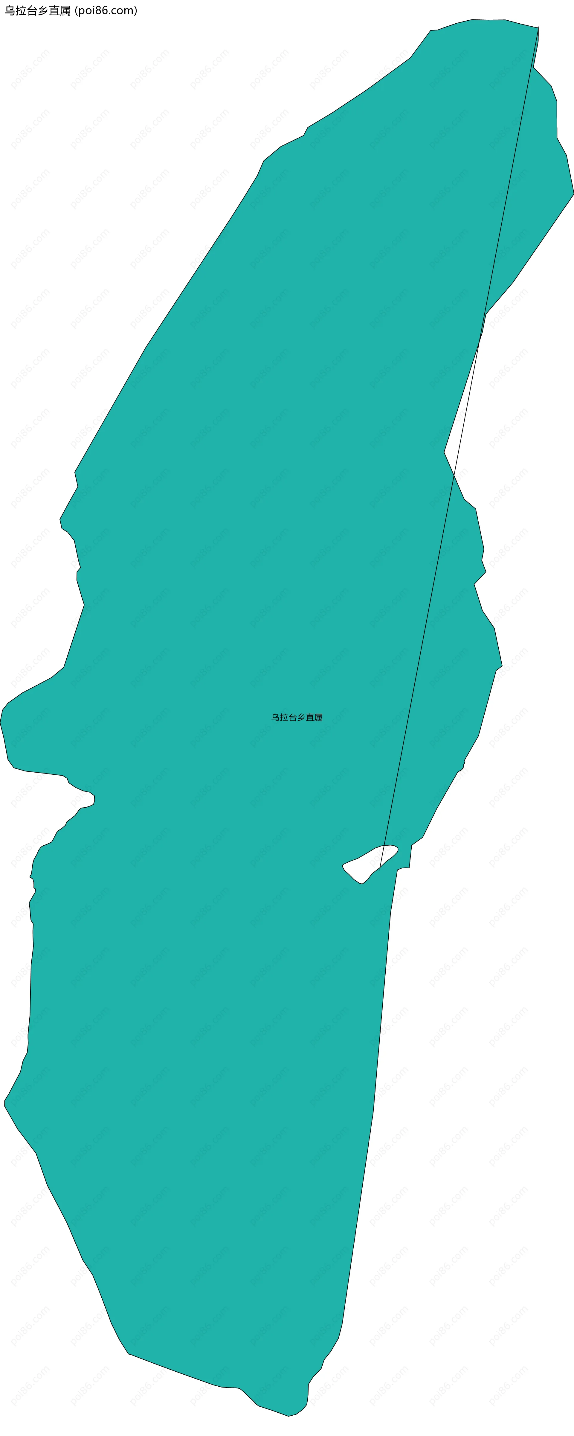乌拉台乡直属边界地图
