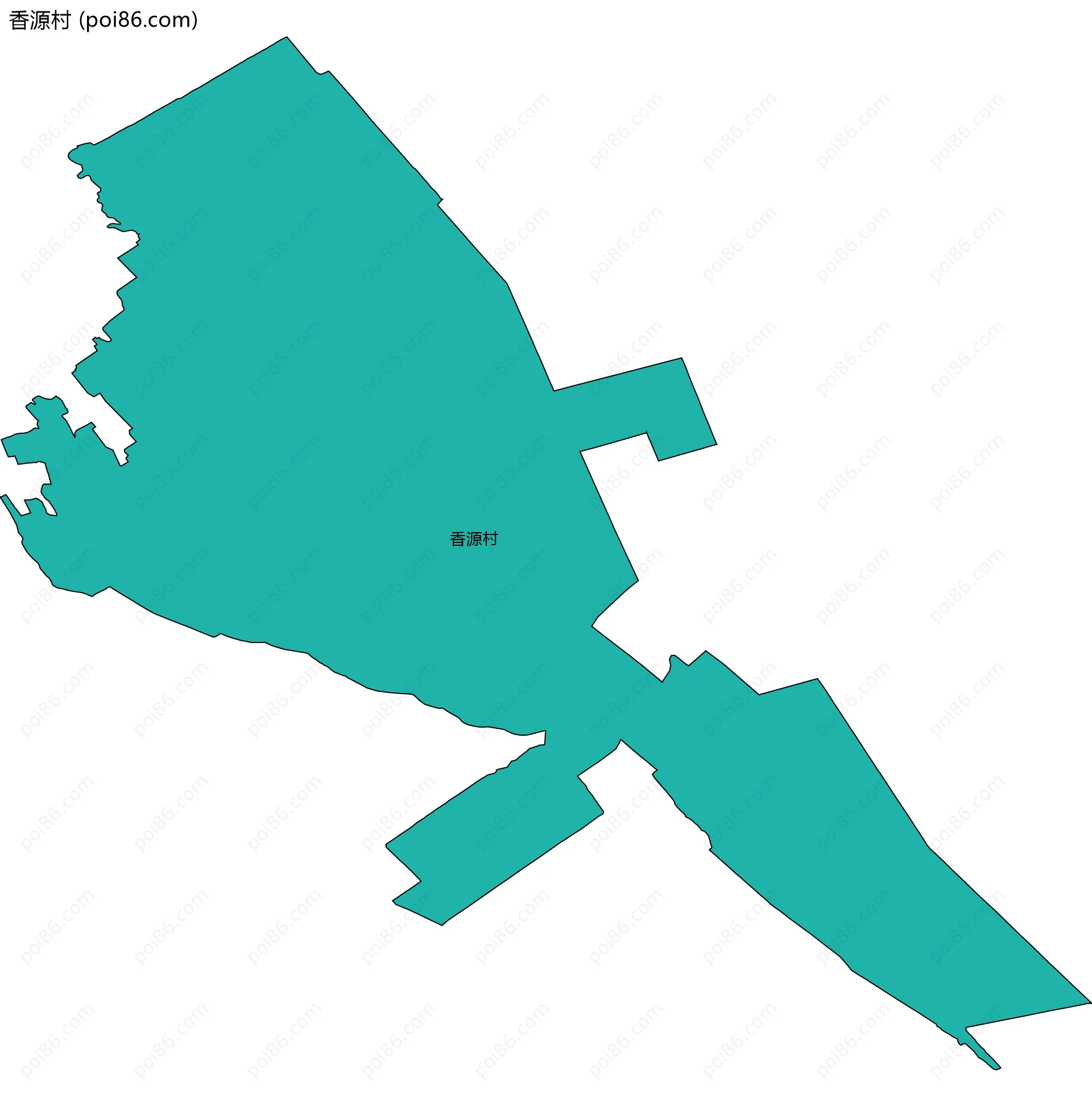 香源村边界地图
