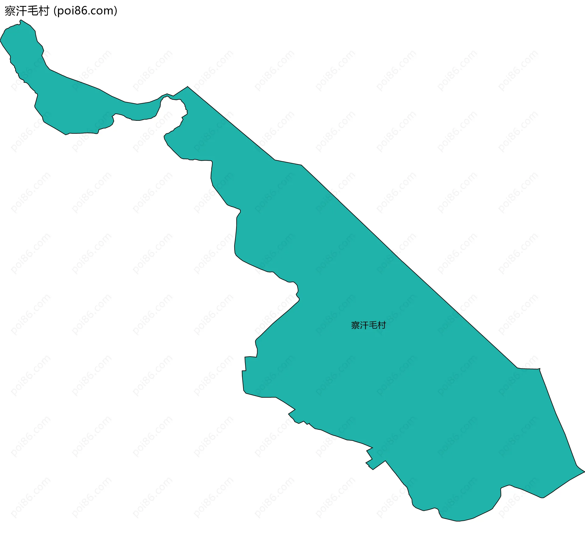察汗毛村边界地图