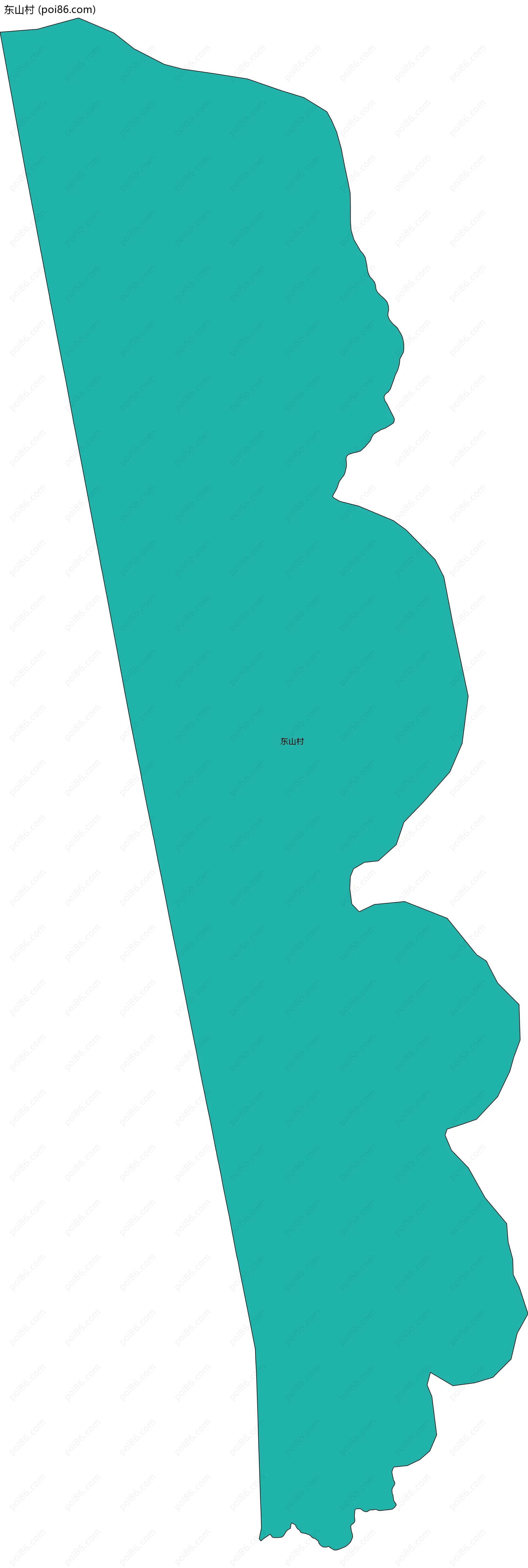 东山村边界地图