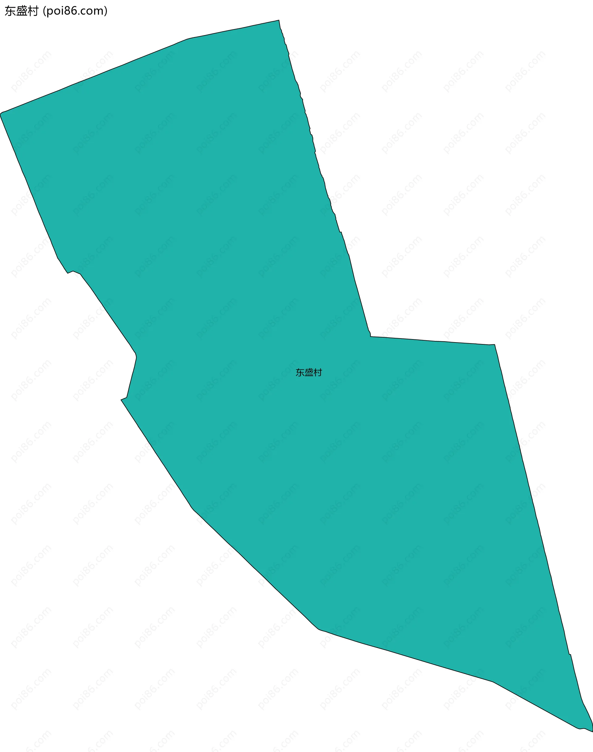 东盛村边界地图